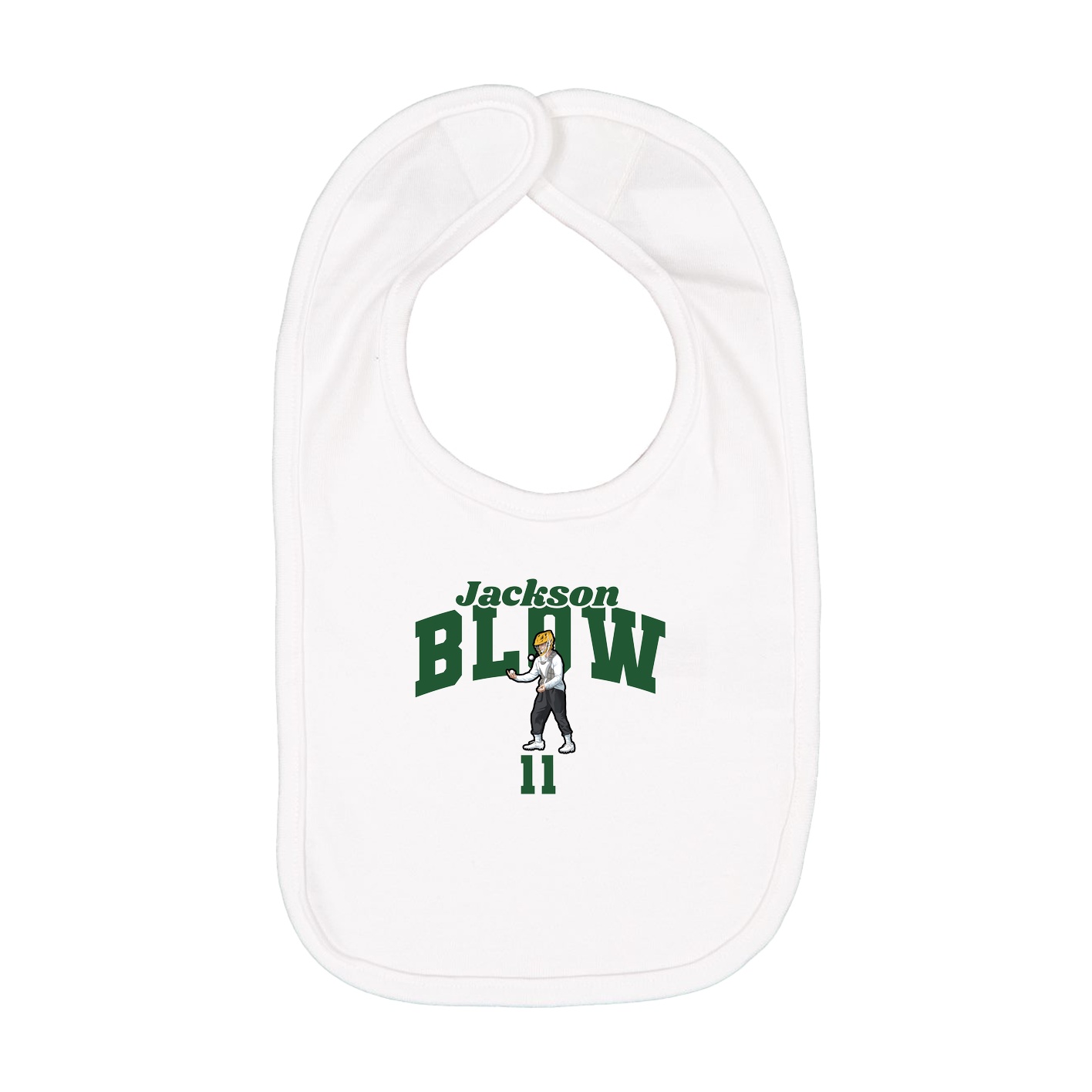 Infant Bib — Signature Arch in White