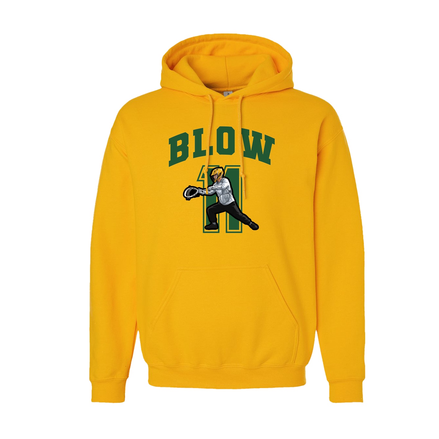 Youth Hoodie — Number in Gold