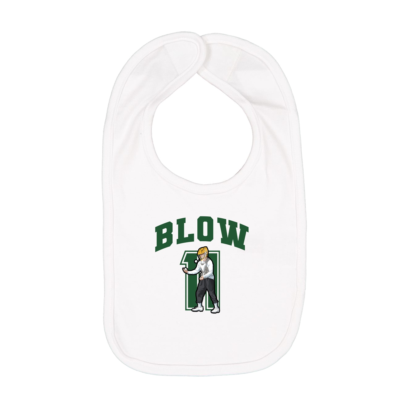 Infant Bib — Number in White