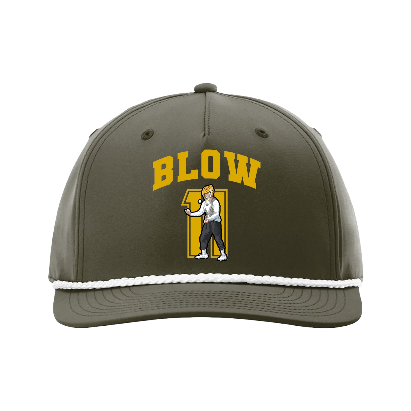 Five-Panel Classic Rope Cap — Number in Green