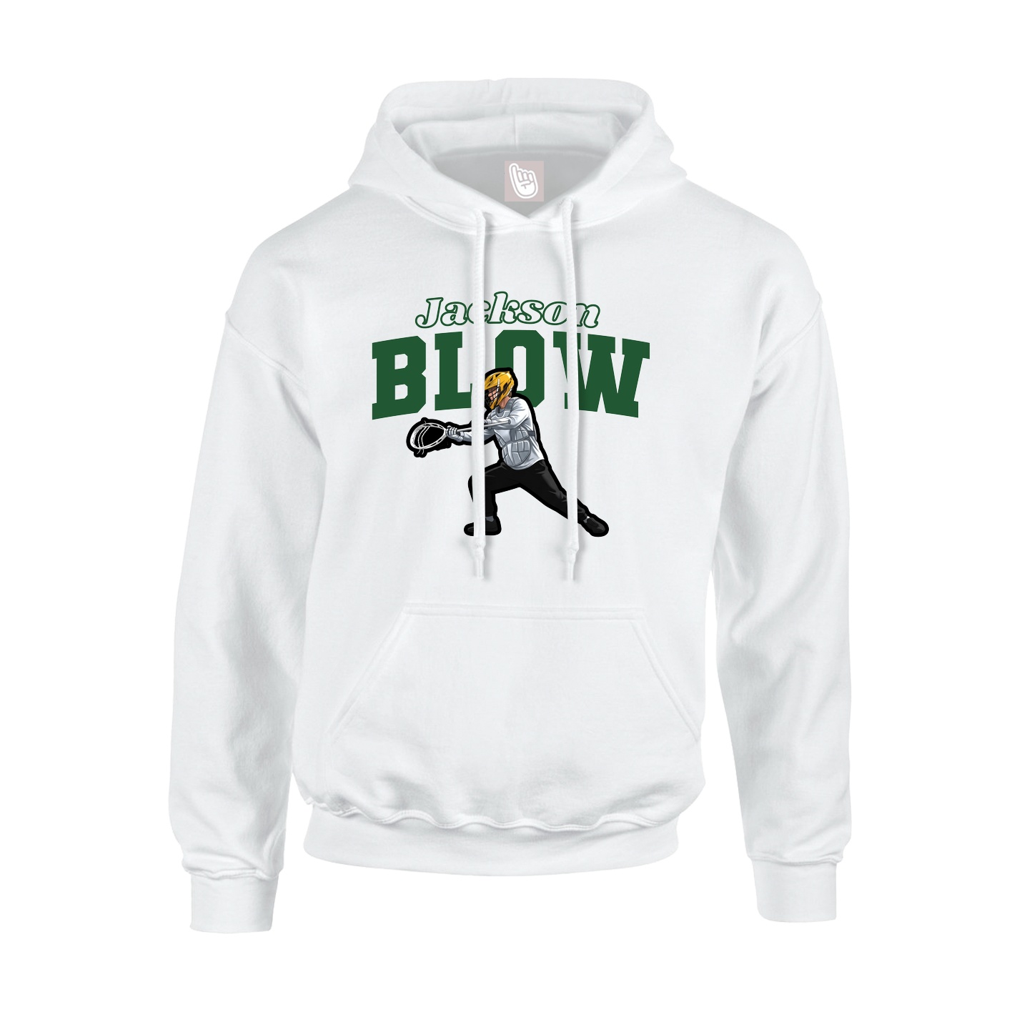 Hoodie — Name Arch in White