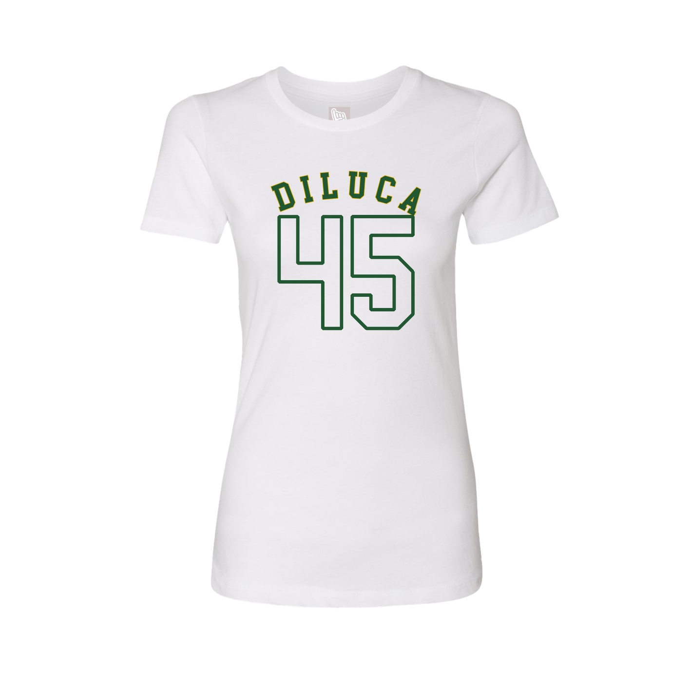 Fitted Women's Tee — Shirsey Arch in White