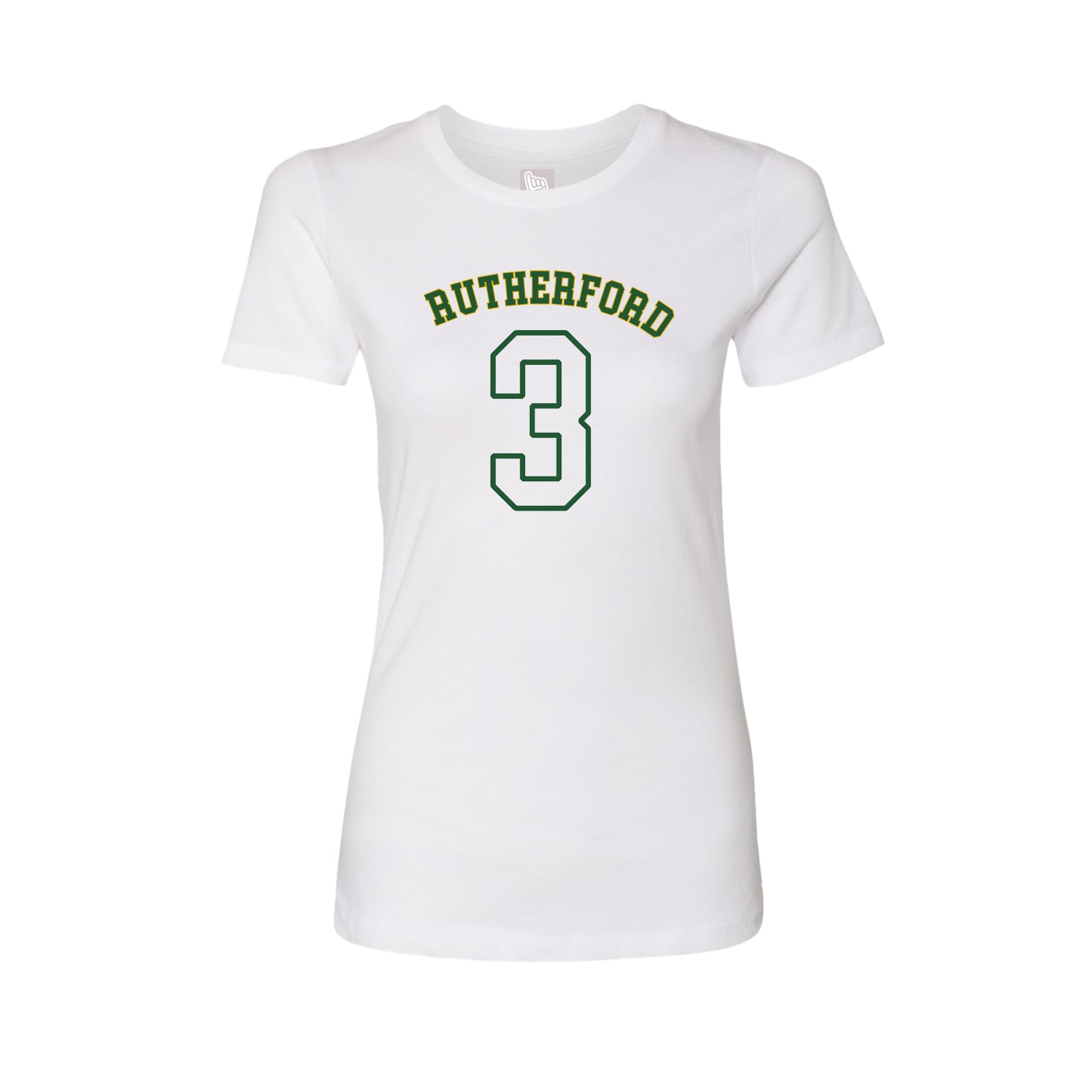 Fitted Women's Tee — Shirsey Arch in White