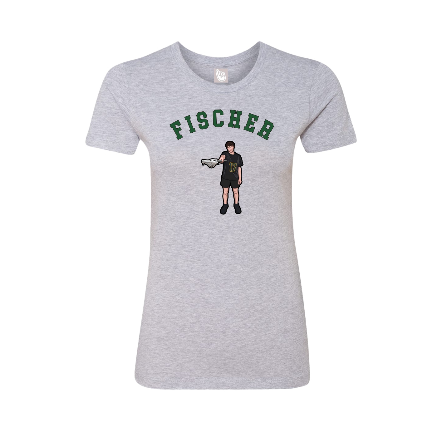 Fitted Women's Tee — Shirsey Arch in Grey