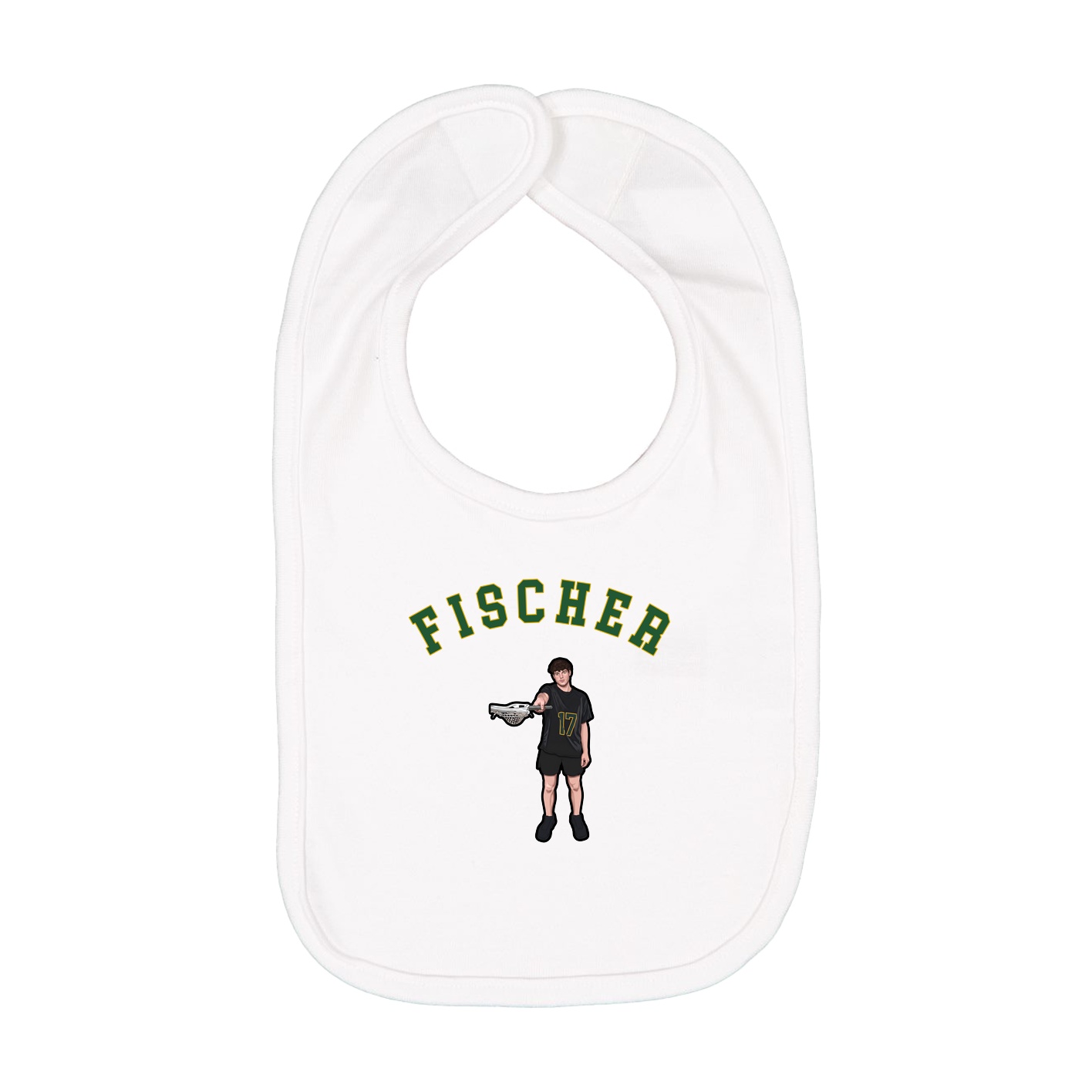 Infant Bib — Shirsey Arch in White