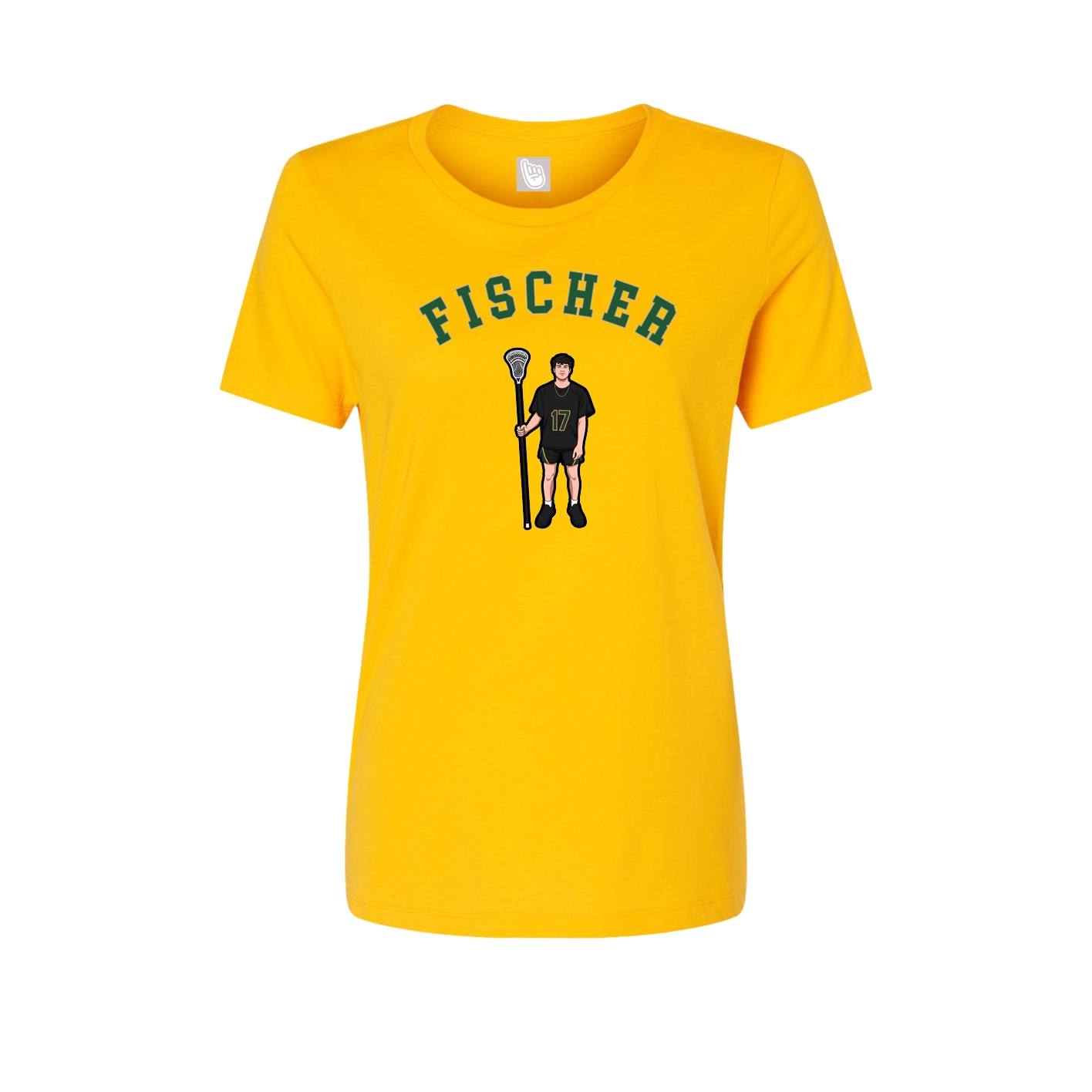 Fitted Women's Tee — Shirsey Arch in Gold