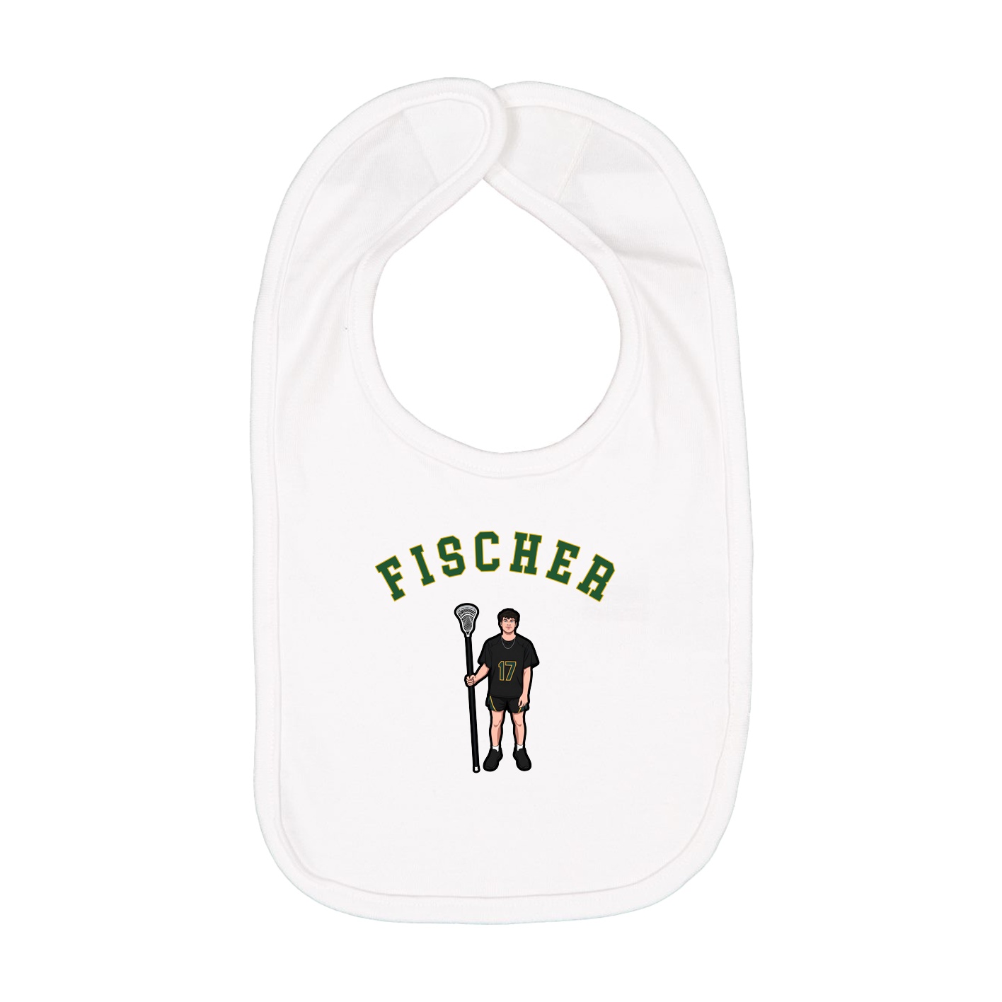 Infant Bib — Shirsey Arch in White