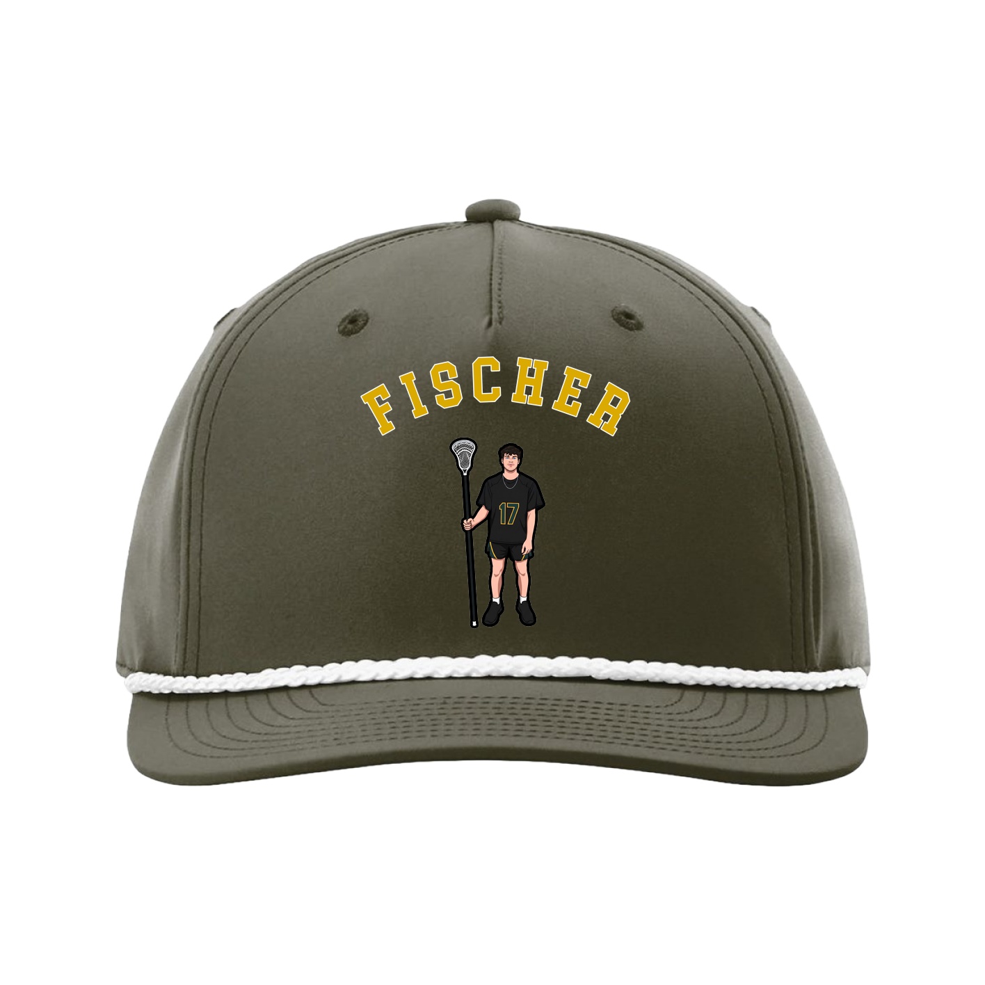 Five-Panel Classic Rope Cap — Shirsey Arch in Green