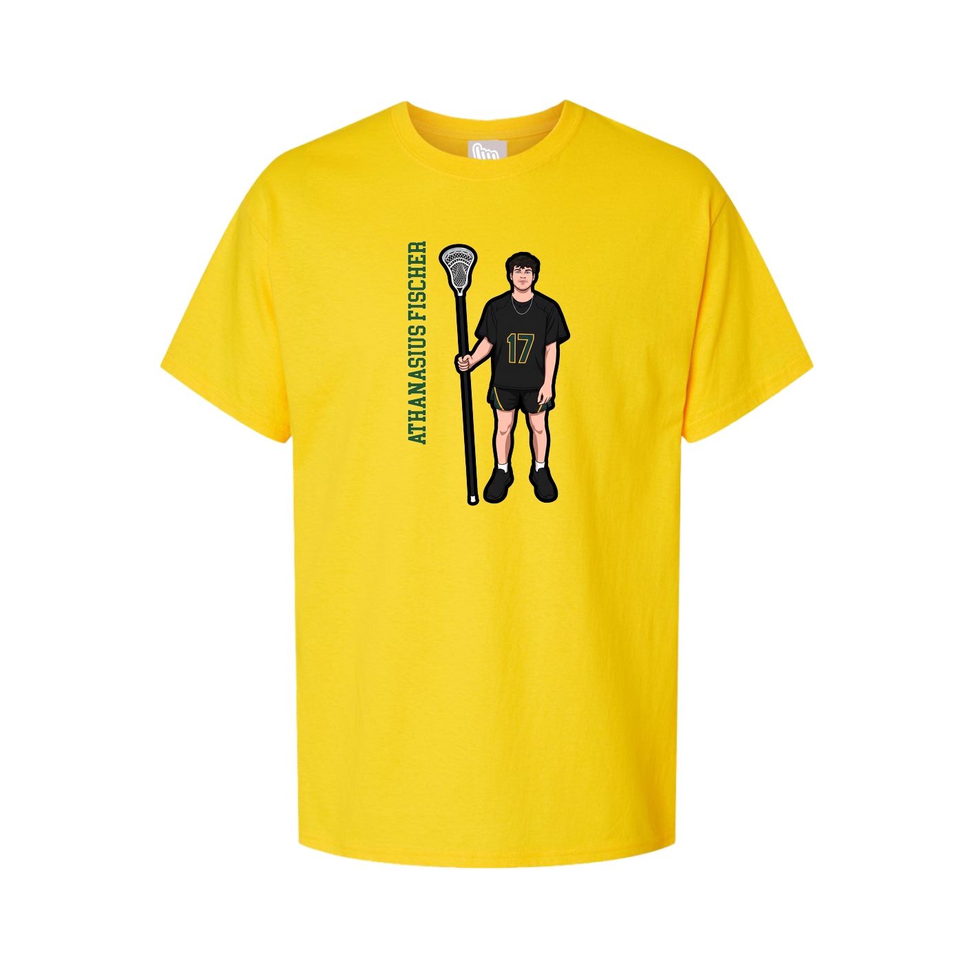 Youth Tee — Name Vertical in Gold