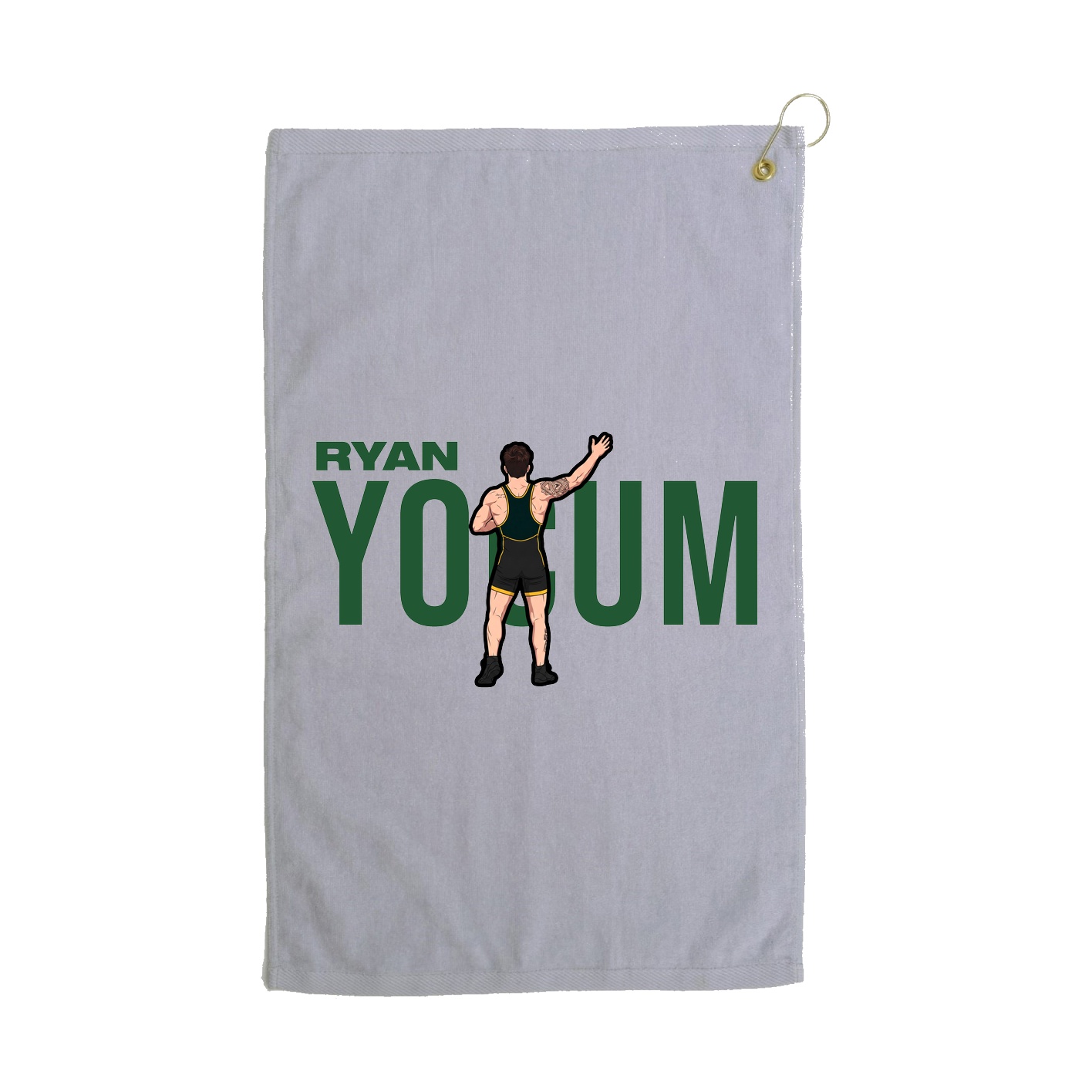 Golf Towel — Player Name in Grey