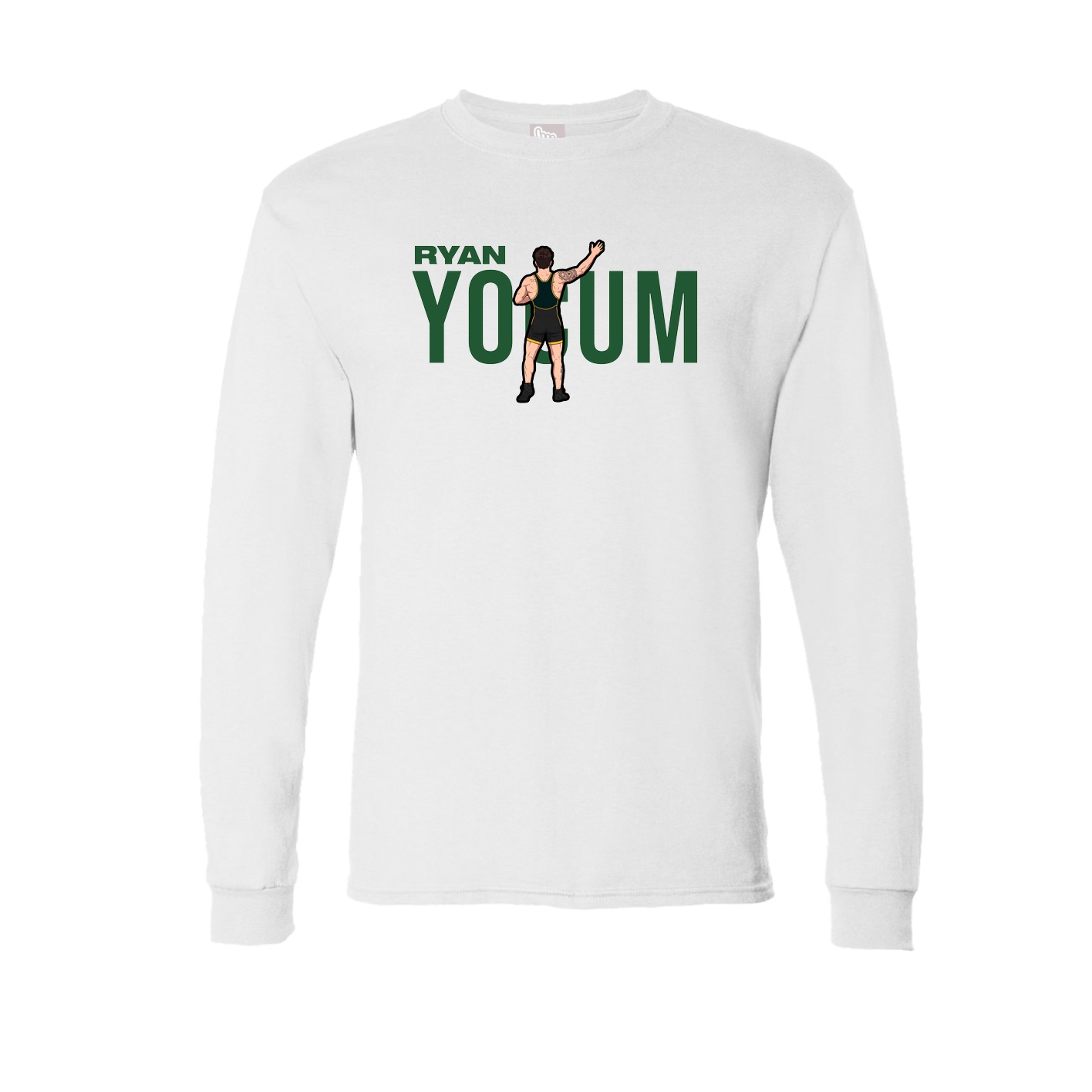 Long Sleeve Tee — Player Name in White
