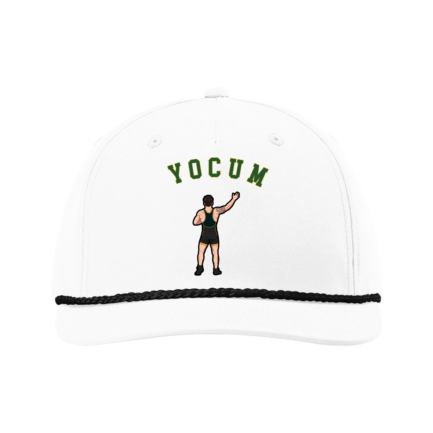Five-Panel Classic Rope Cap — Shirsey Arch in White