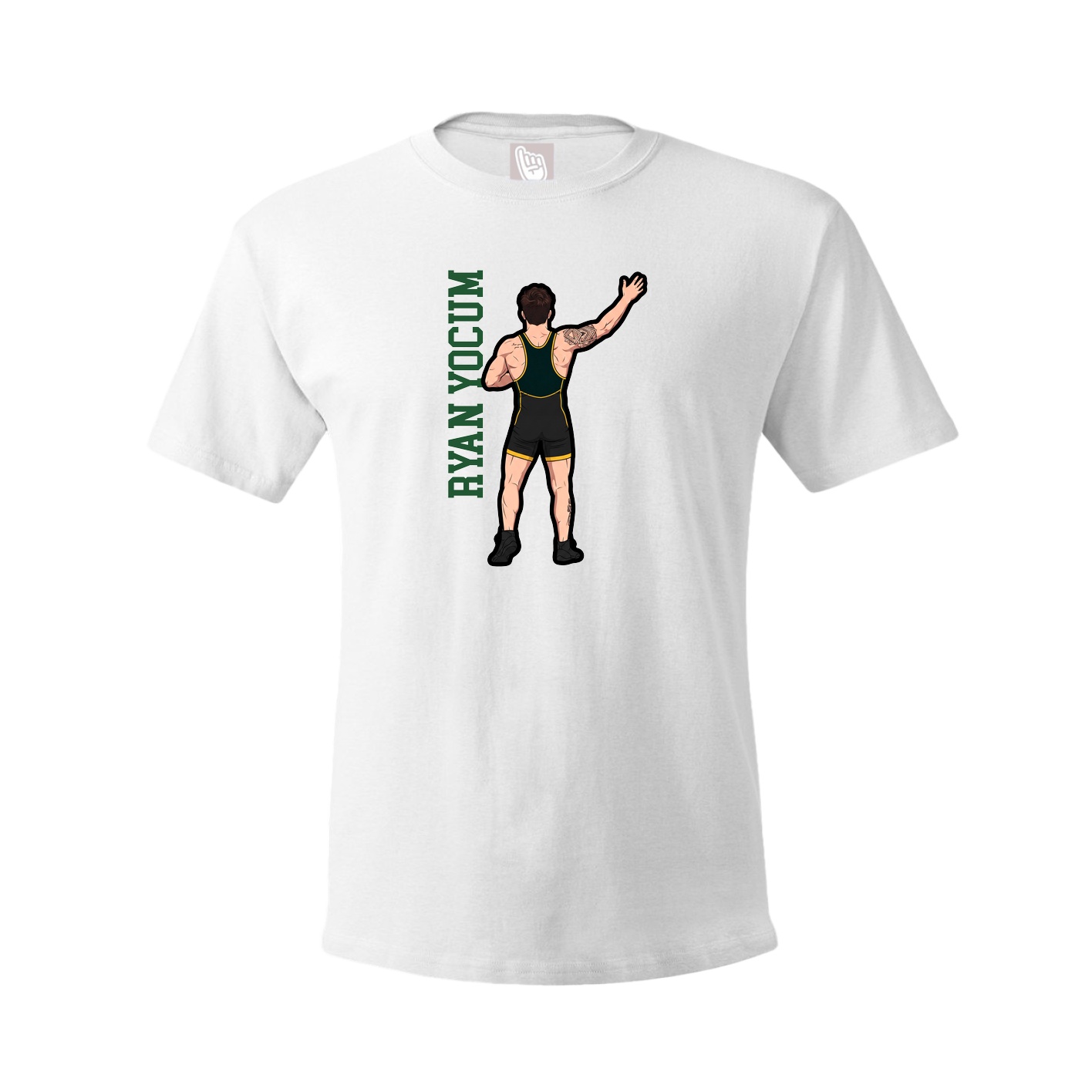 Youth Tee — Name Vertical in White