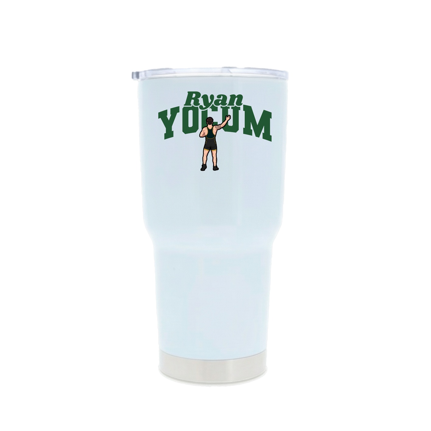 30oz Stainless Steel Tumbler — Signature Arch in White