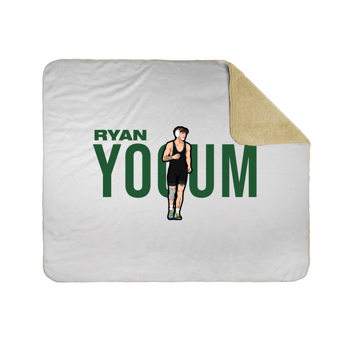 Throw Blanket — Player Name in White