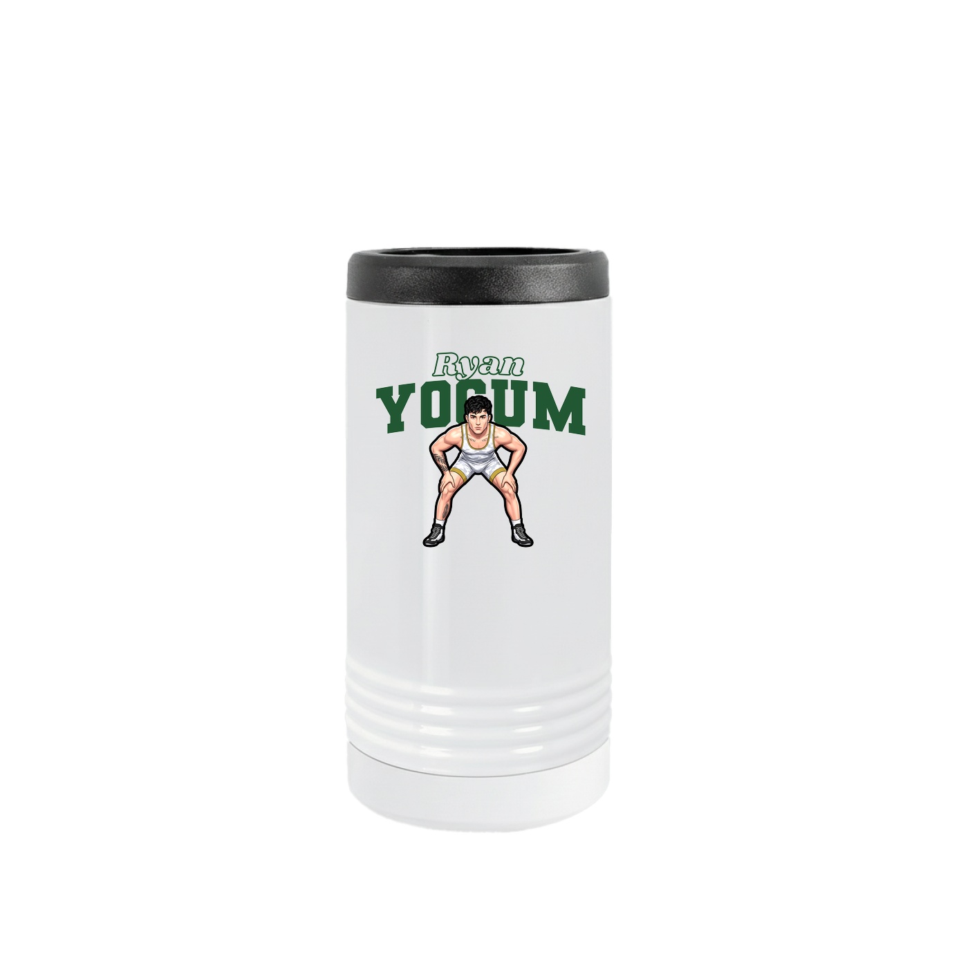Slim Beverage Holder — Name Arch in White
