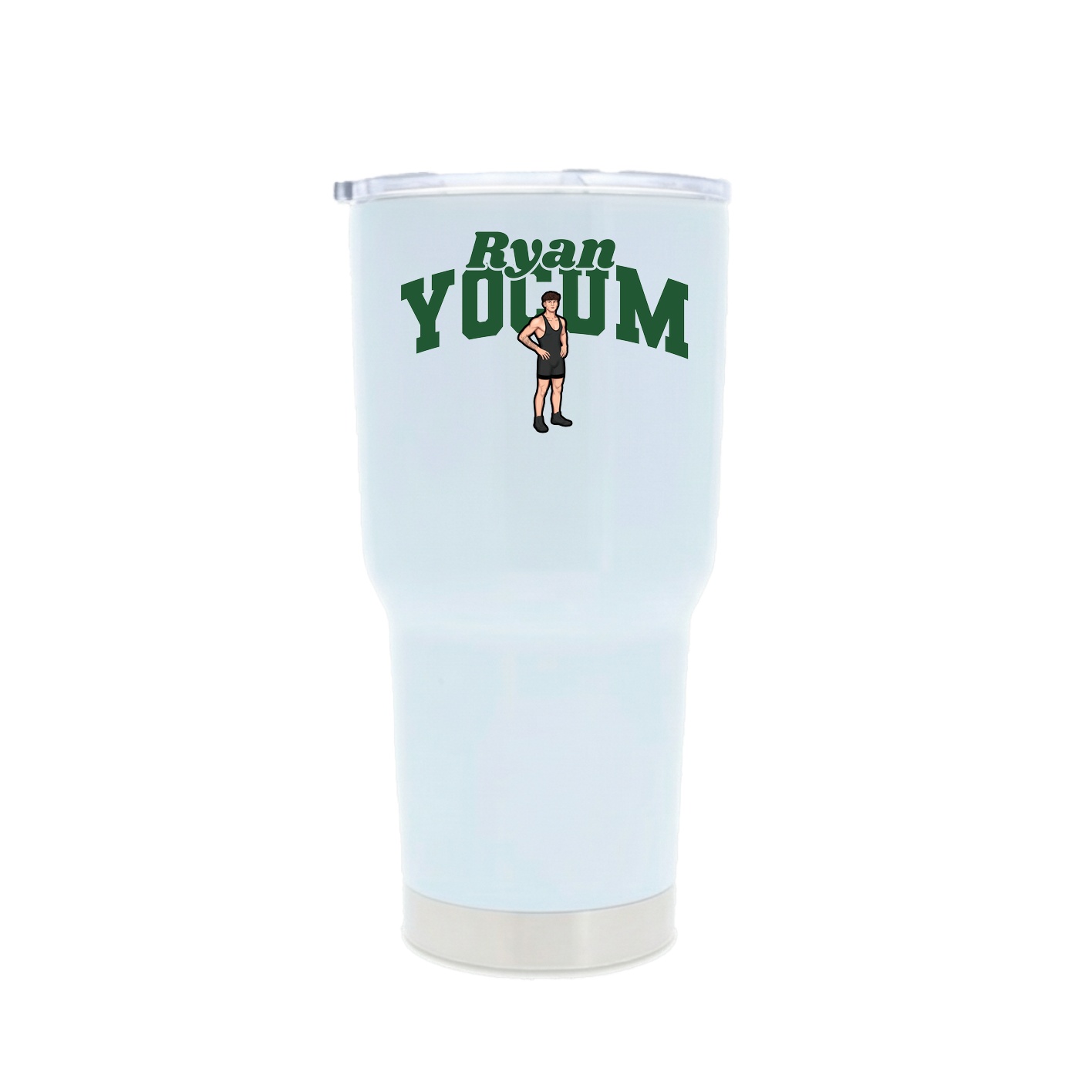 30oz Stainless Steel Tumbler — Signature Arch in White