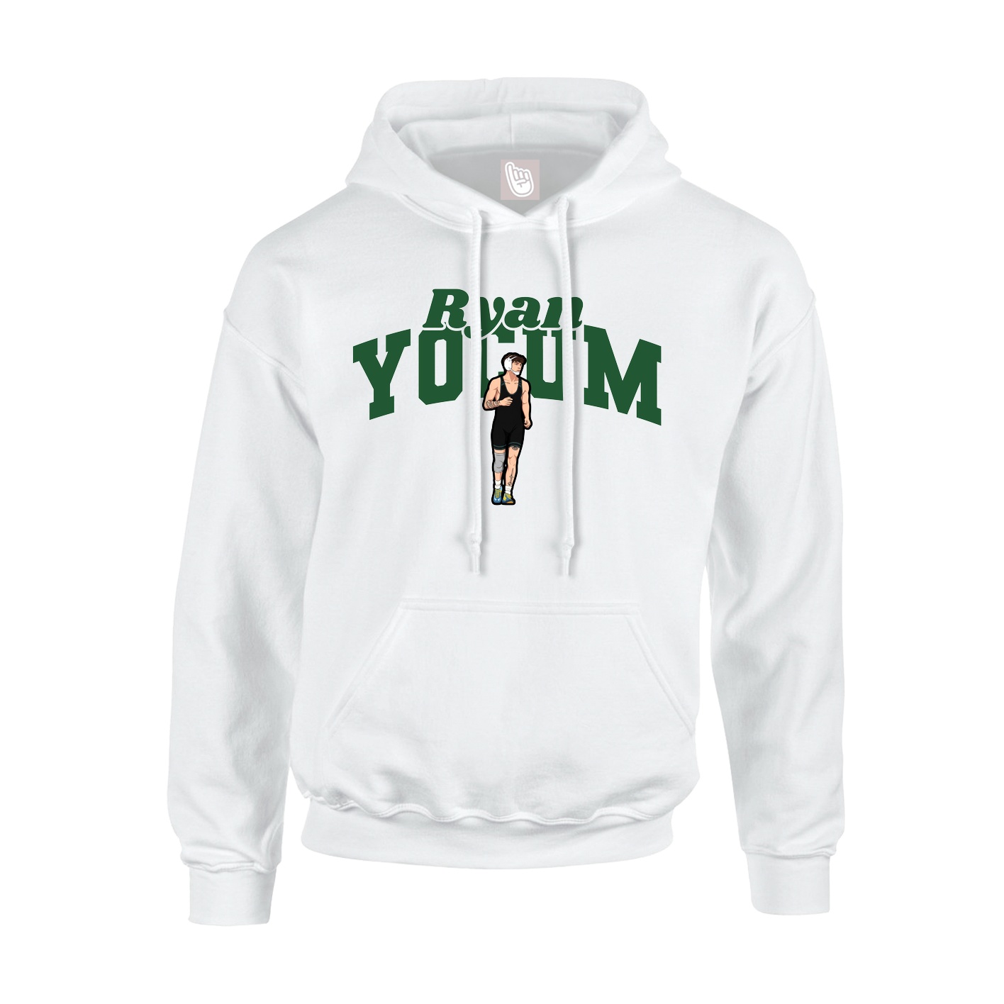 Hoodie — Signature Arch in White