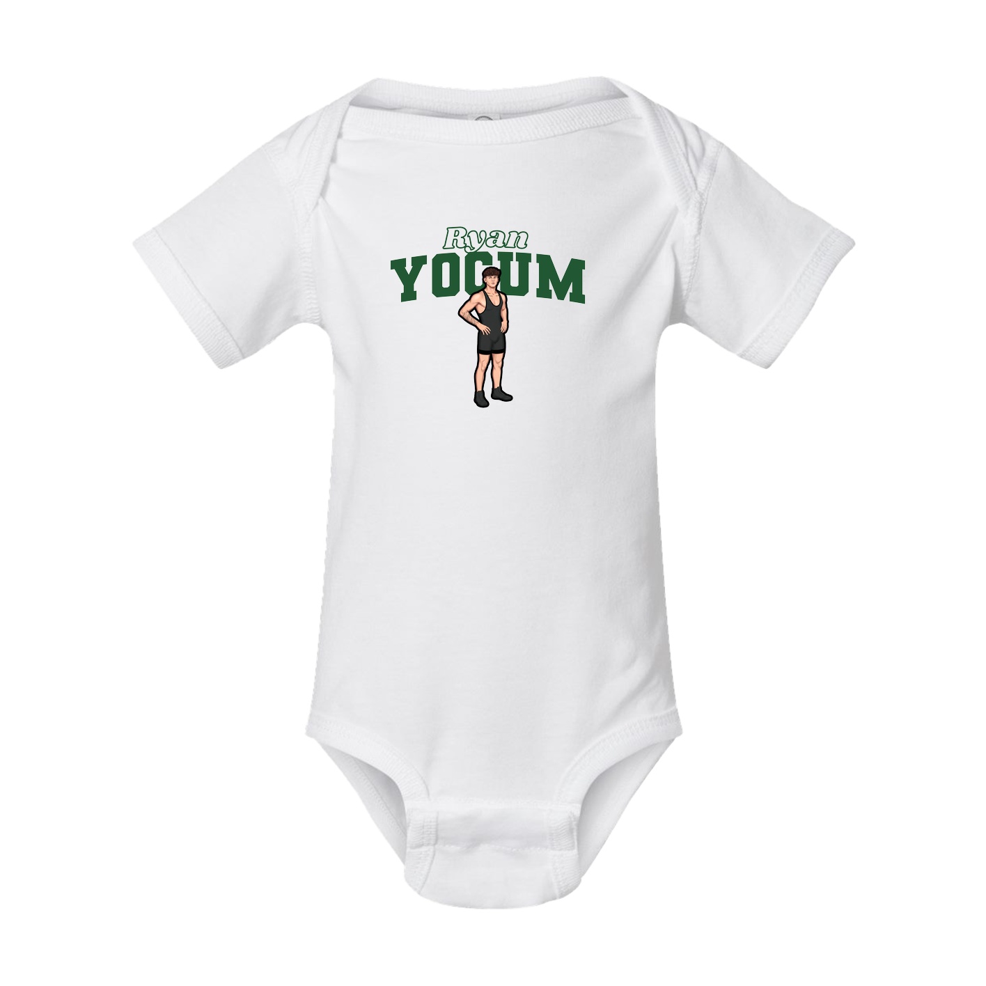 Baby Onesie — Name Arch in White