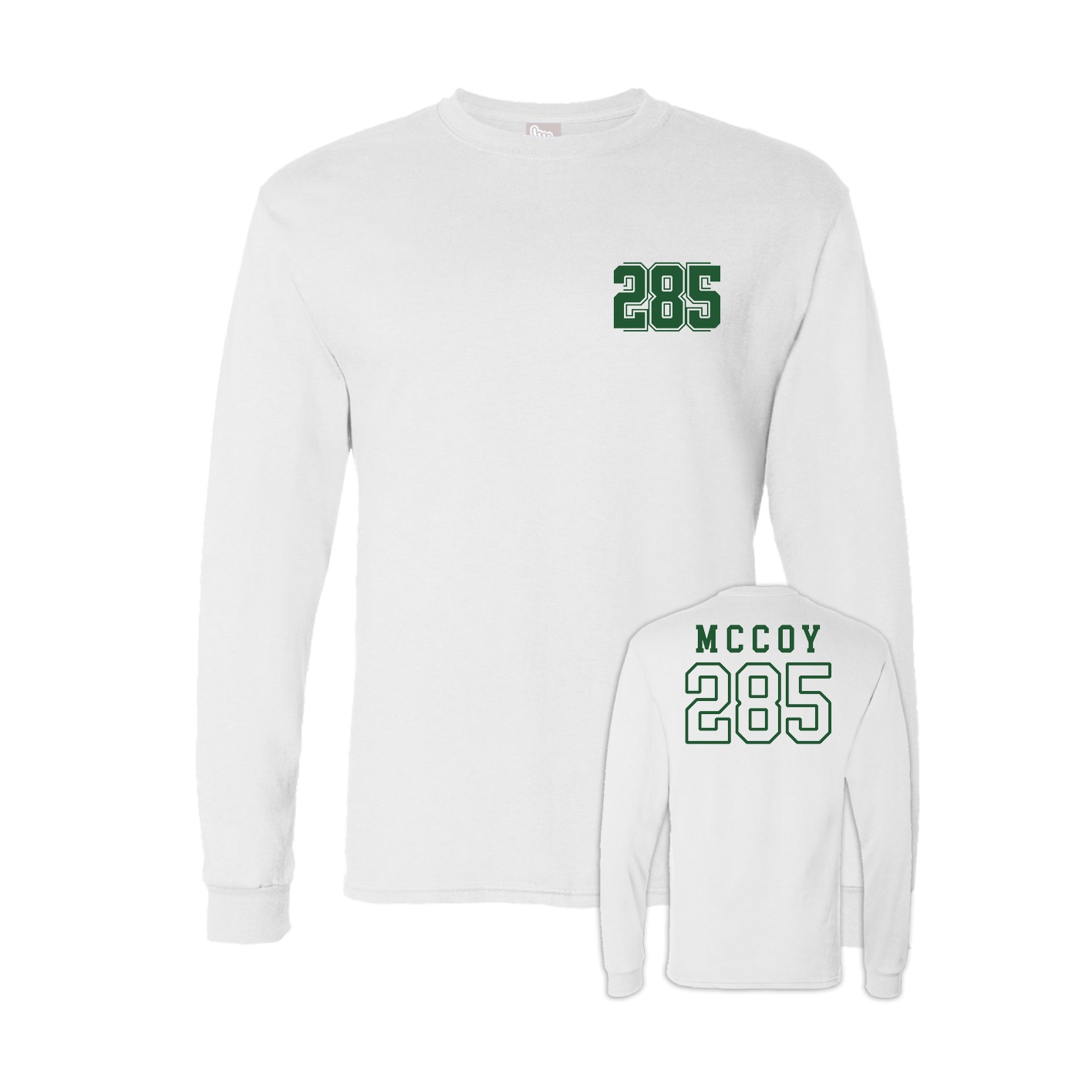 Long Sleeve Tee — Chest Back in White