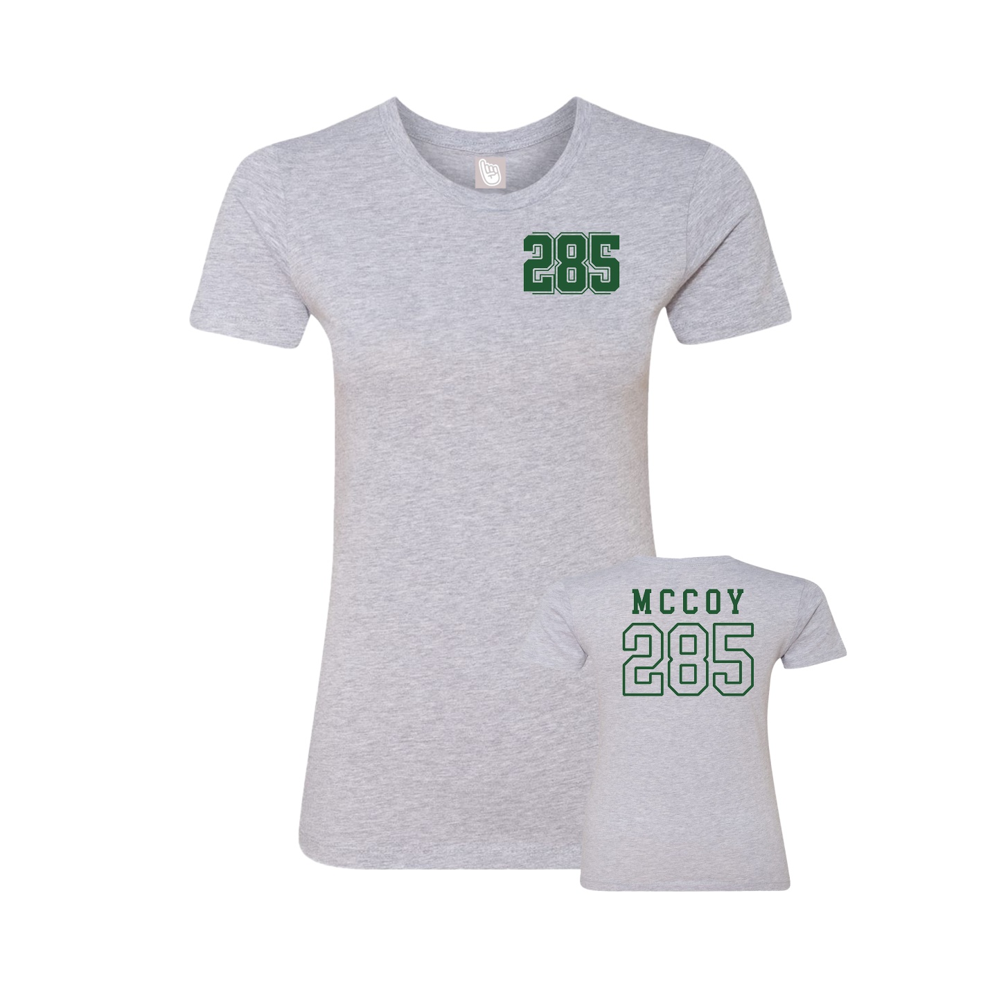 Womens Tee — Chest Back in Grey