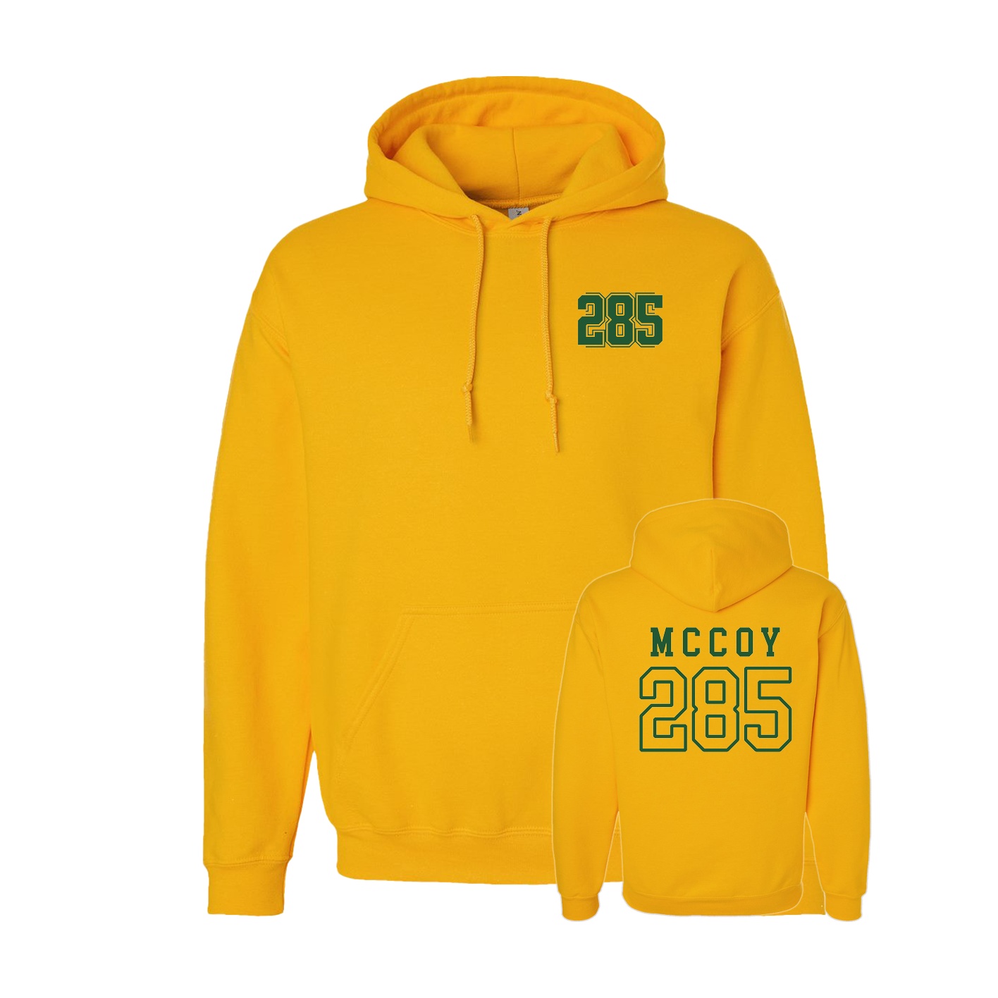 Hoodie — Chest Back in Gold