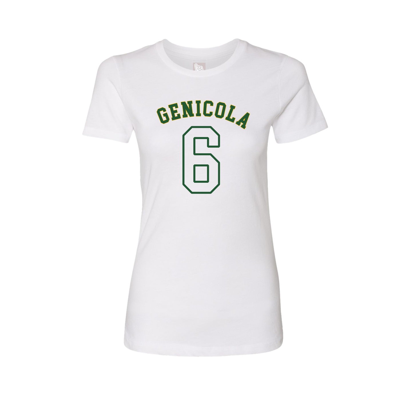 Fitted Women's Tee — Shirsey Arch in White