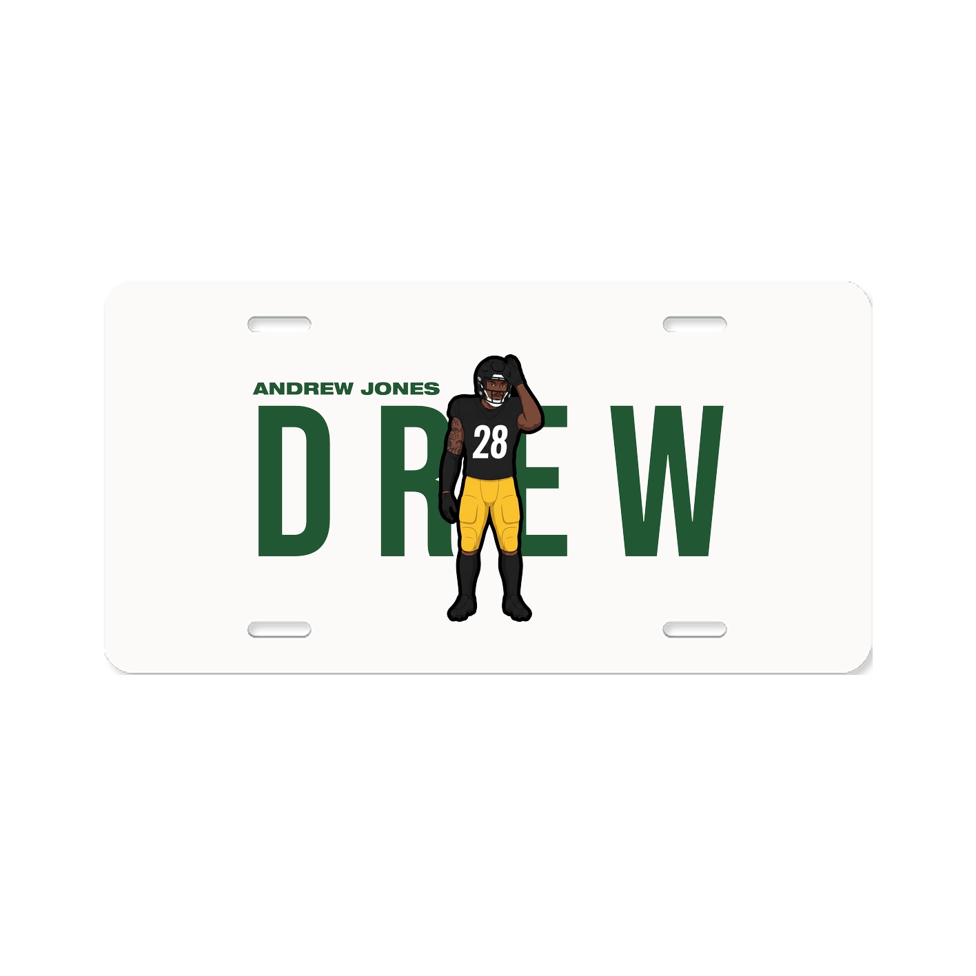 License Plate — Player Name in Classic