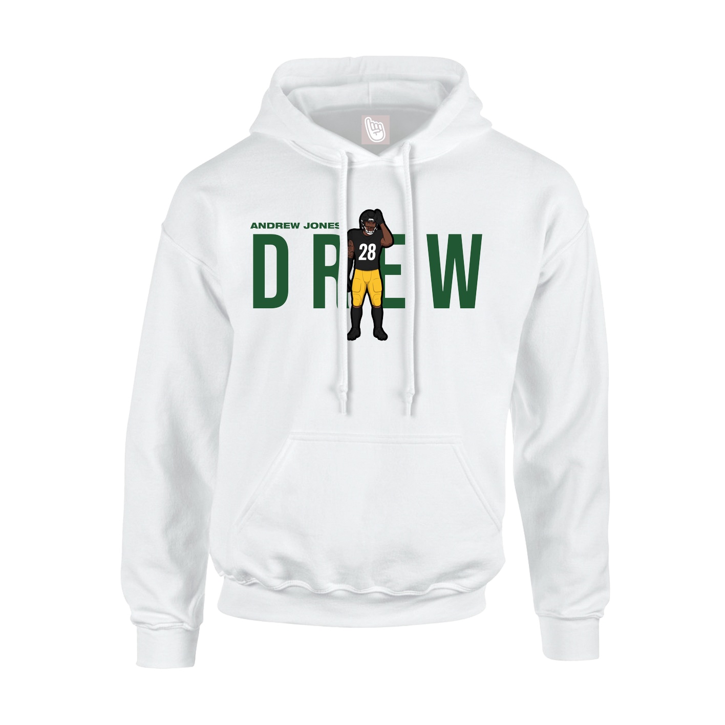 Youth Hoodie — Player Name in White