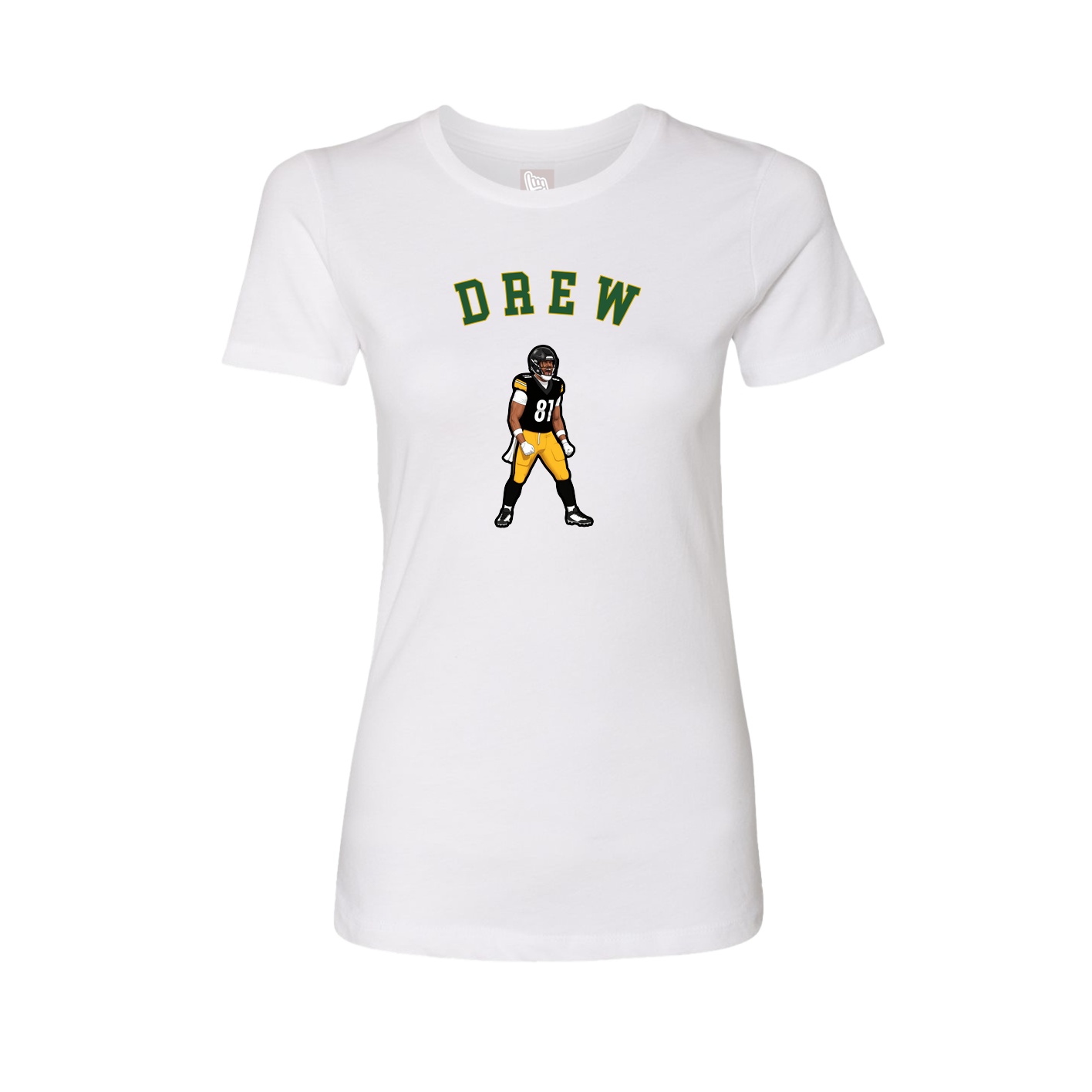 Fitted Women's Tee — Shirsey Arch in White