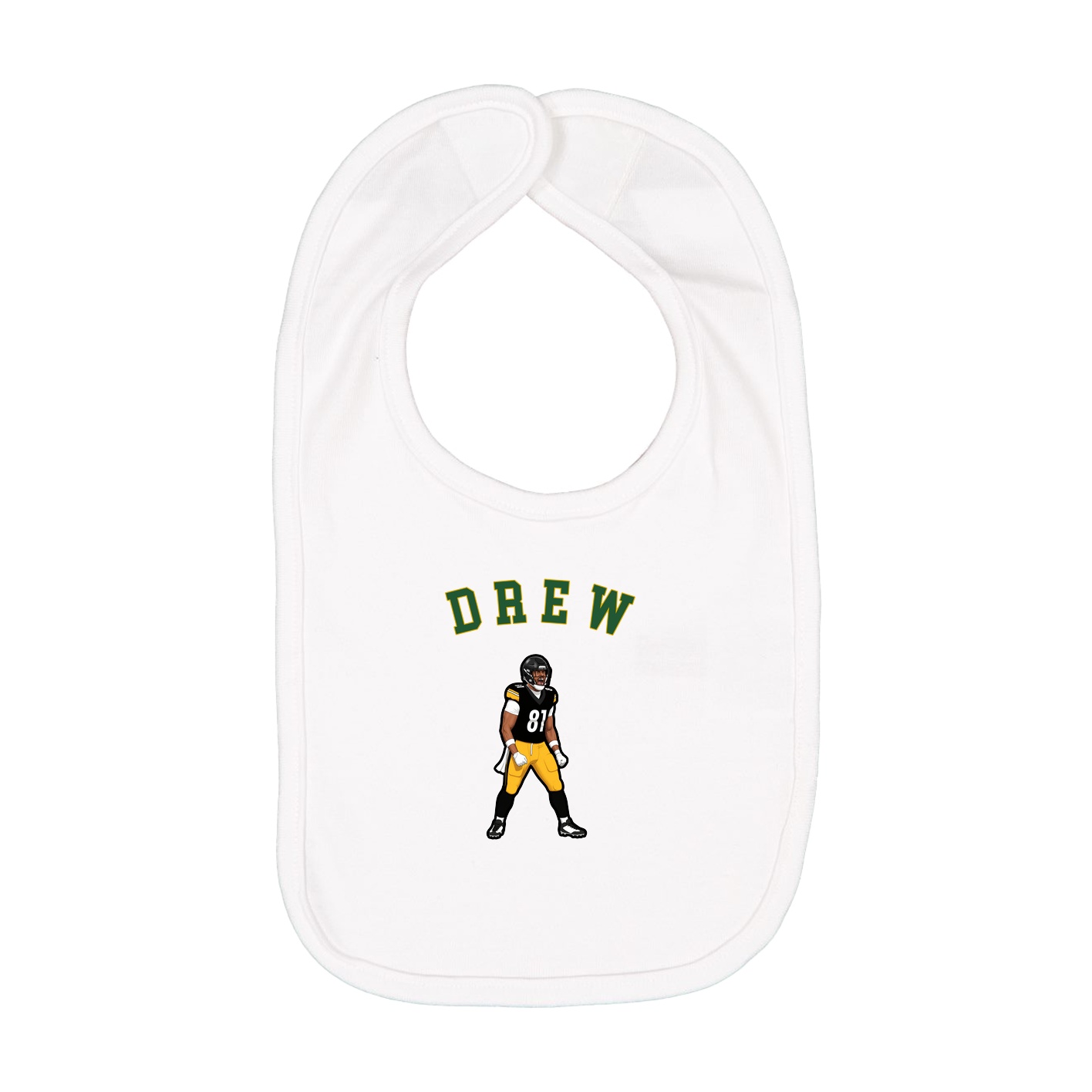 Infant Bib — Shirsey Arch in White