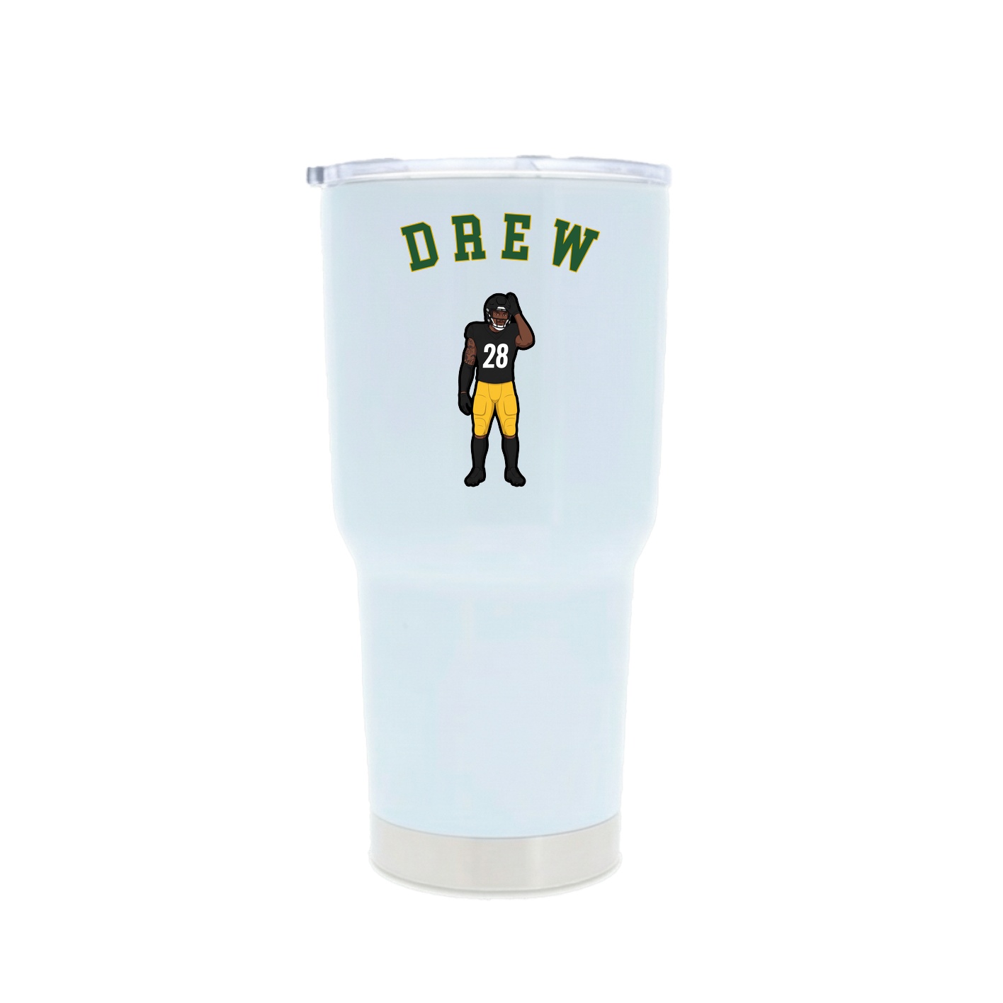 30oz Stainless Steel Tumbler — Shirsey Arch in White
