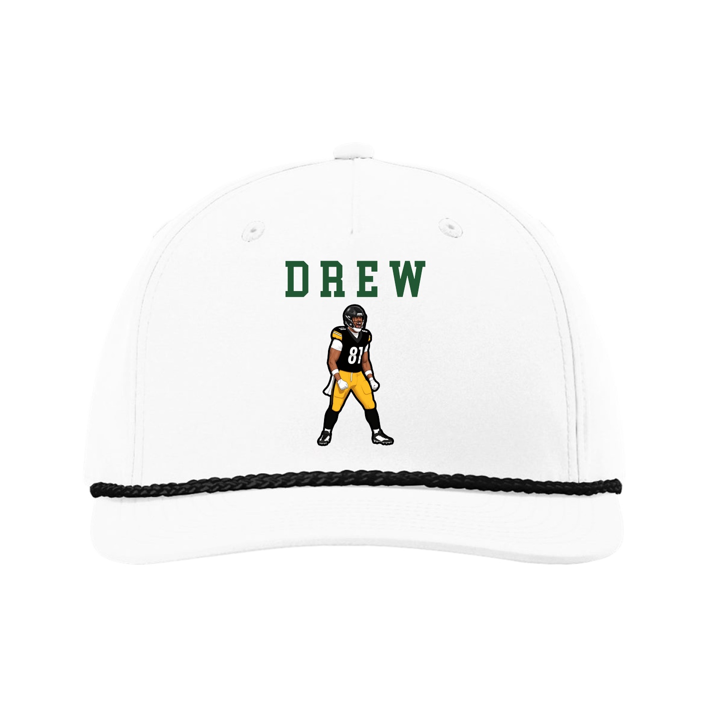 Five-Panel Classic Rope Cap — Shirsey in White