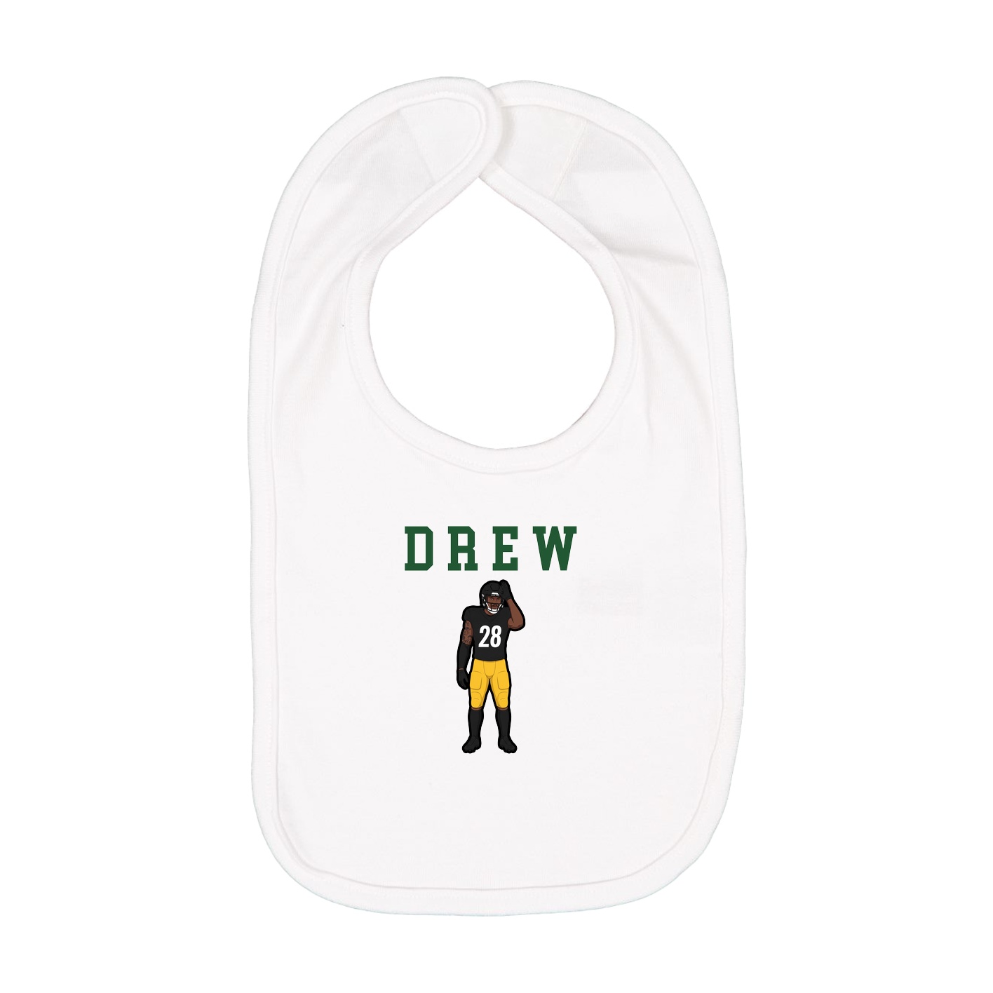 Infant Bib — Shirsey in White