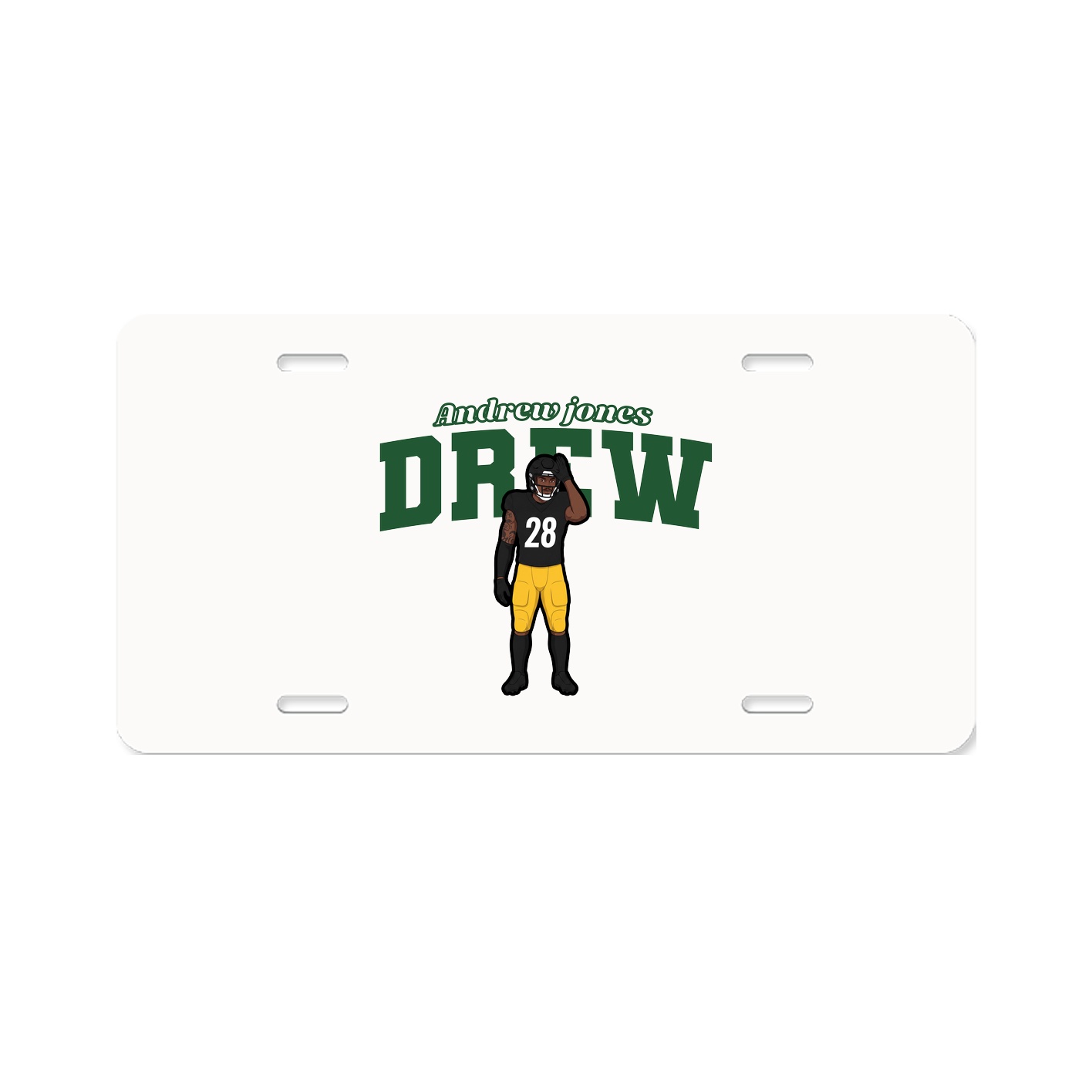 License Plate — Name Arch in Classic