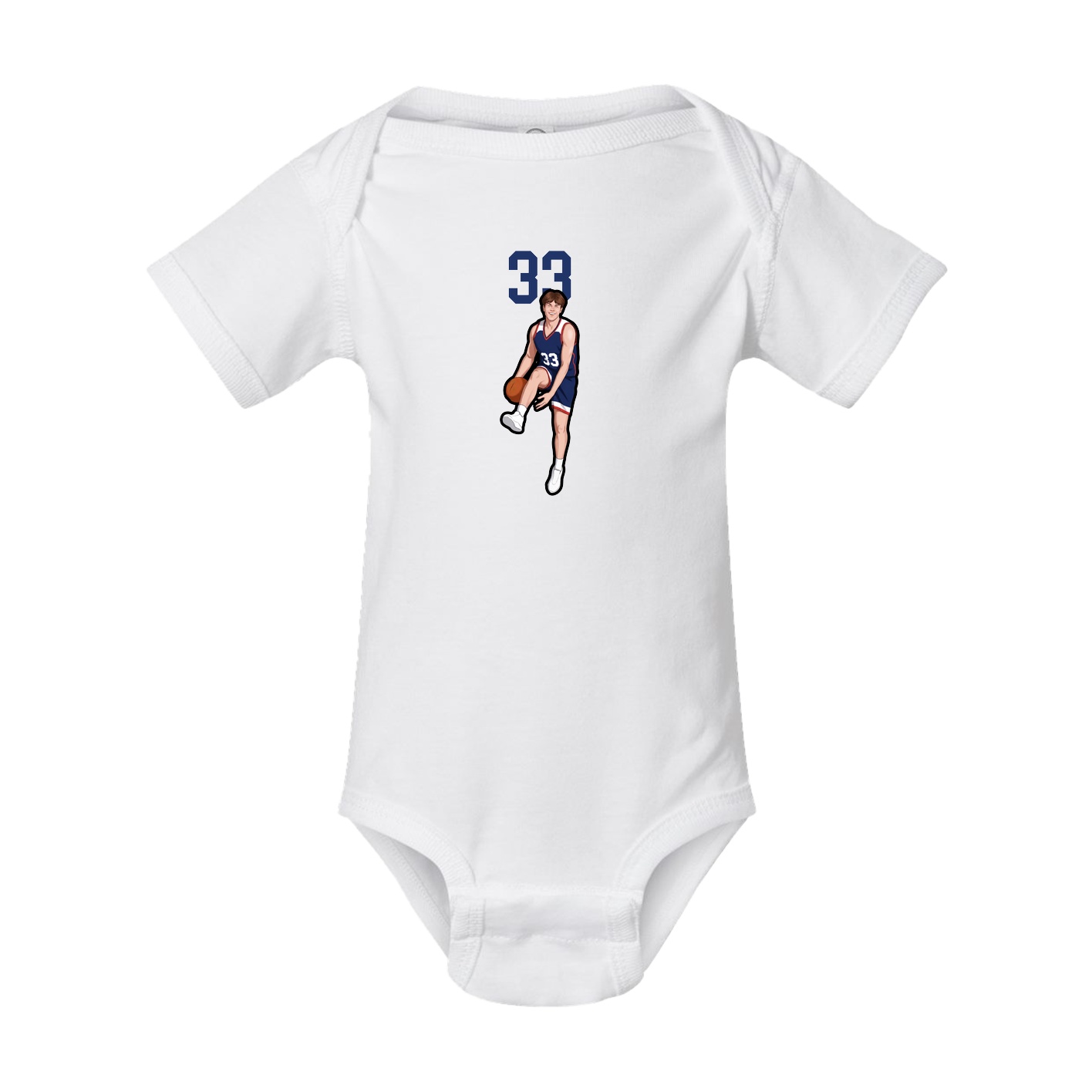 Baby Onesie — Number Top in White