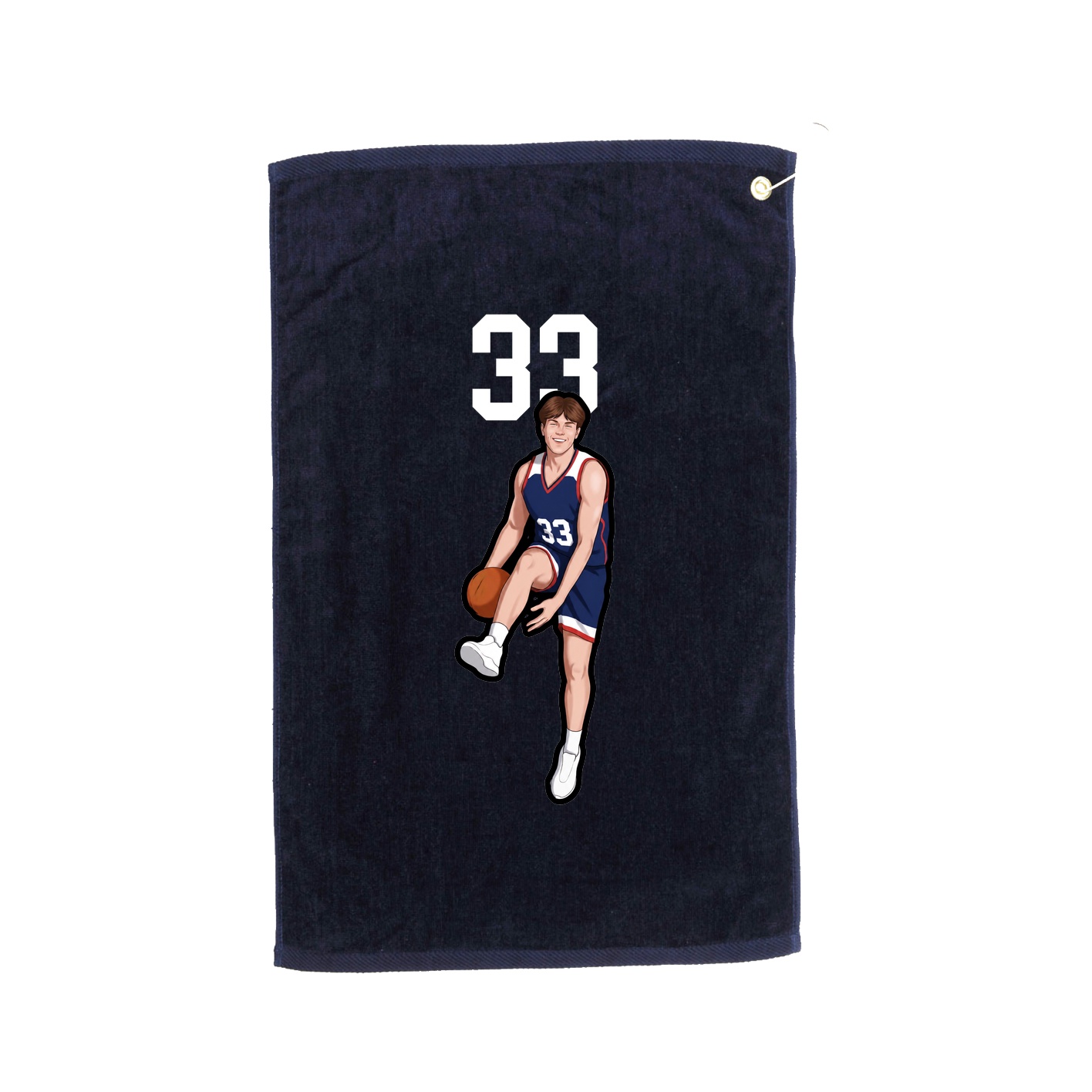 Golf Towel — Number Top in Navy