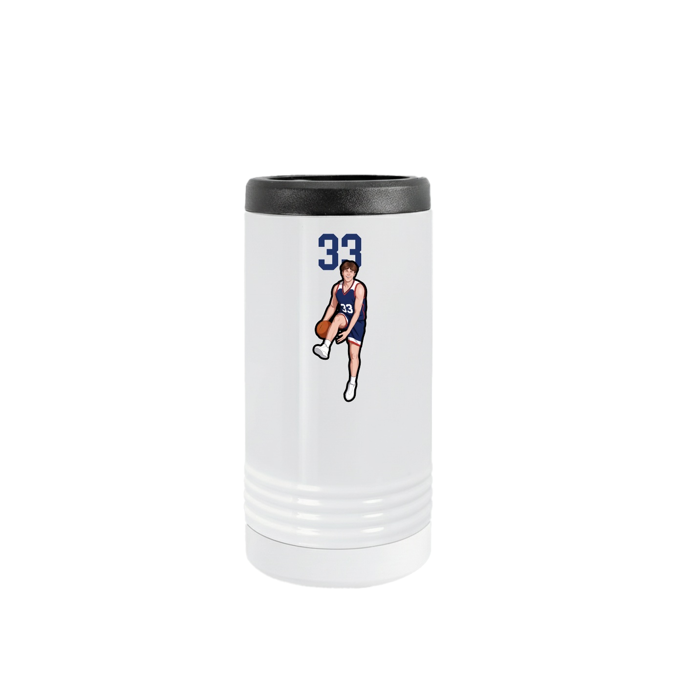Slim Beverage Holder — Number Top in White