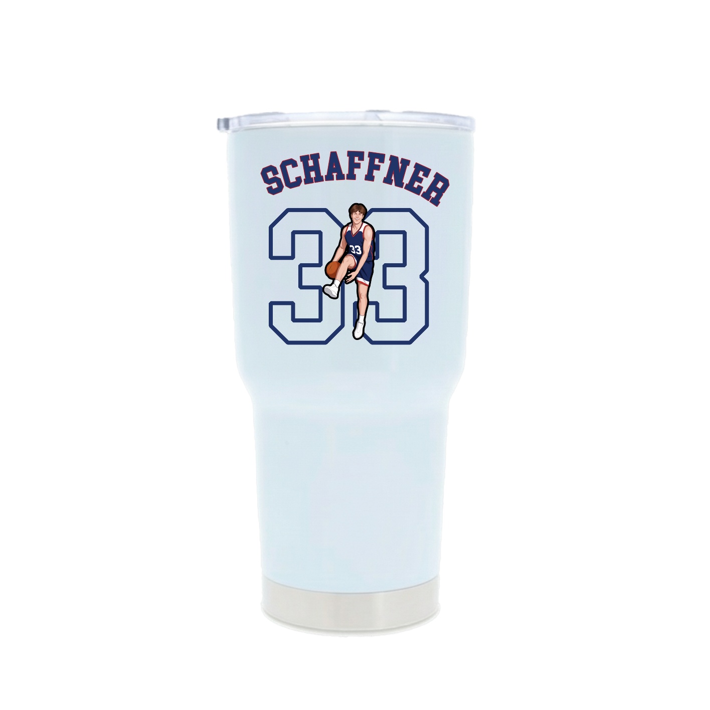 30oz Stainless Steel Tumbler — Shirsey Arch in White