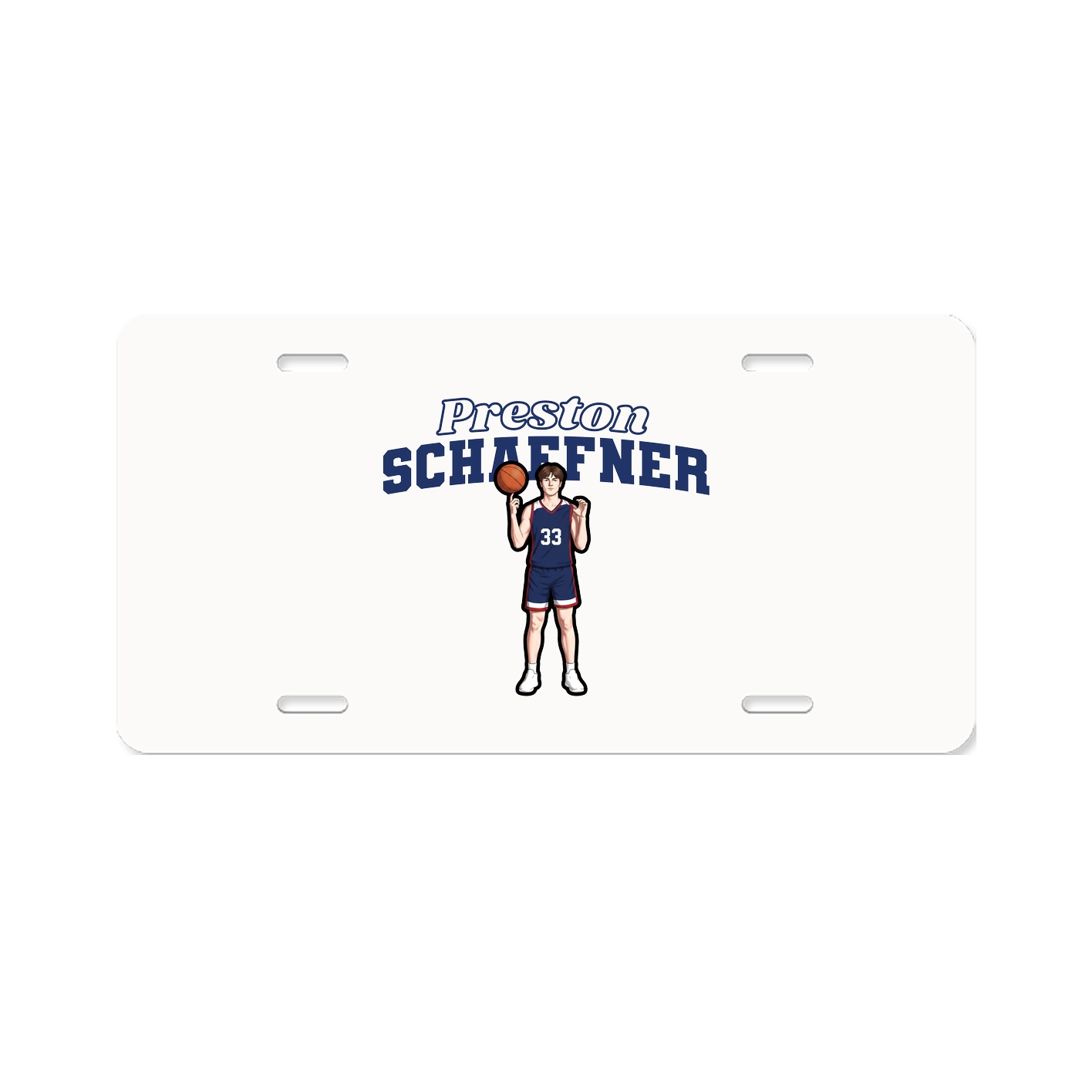 License Plate — Name Arch in Classic