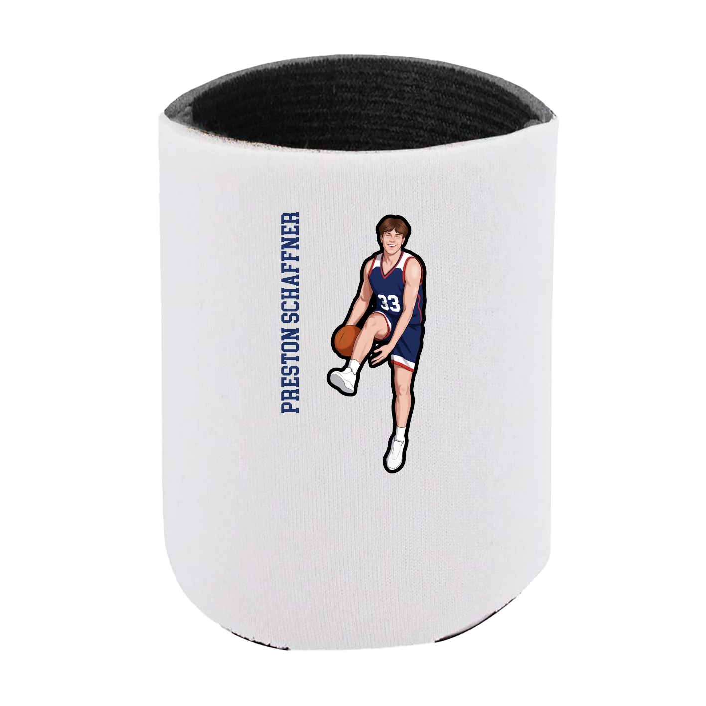 Can Holder — Name Vertical in White