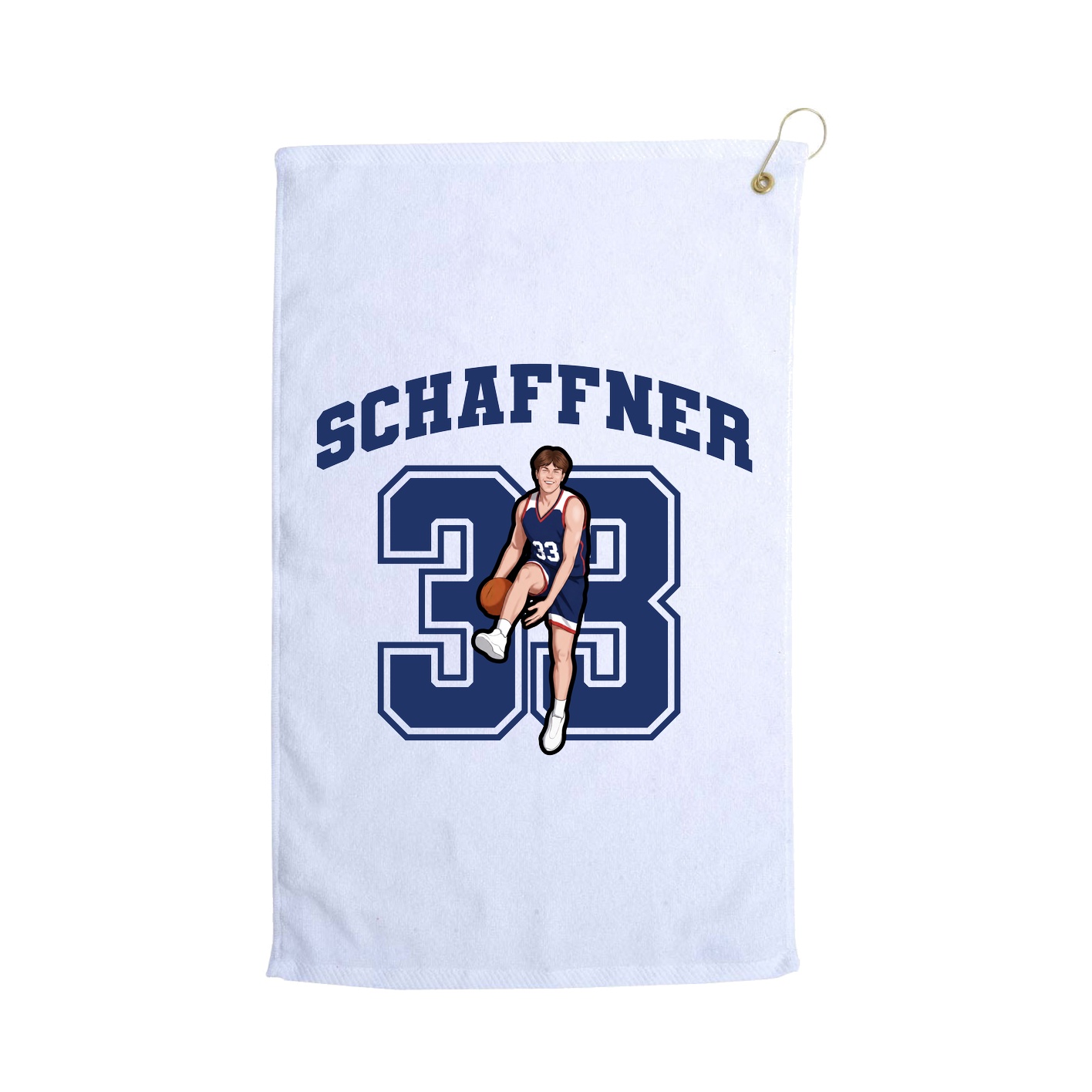 Golf Towel — Number in White