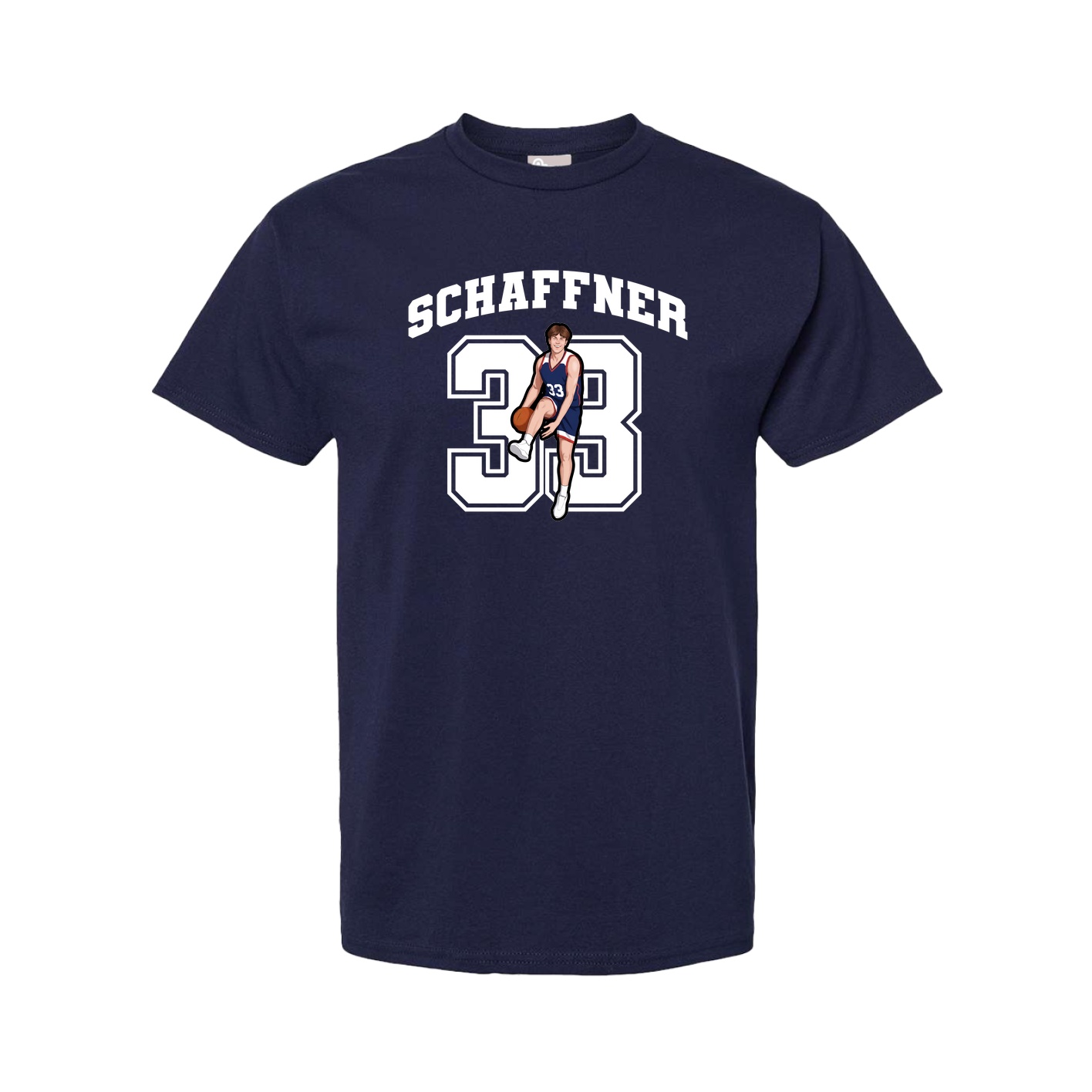 Youth Tee — Number in Navy