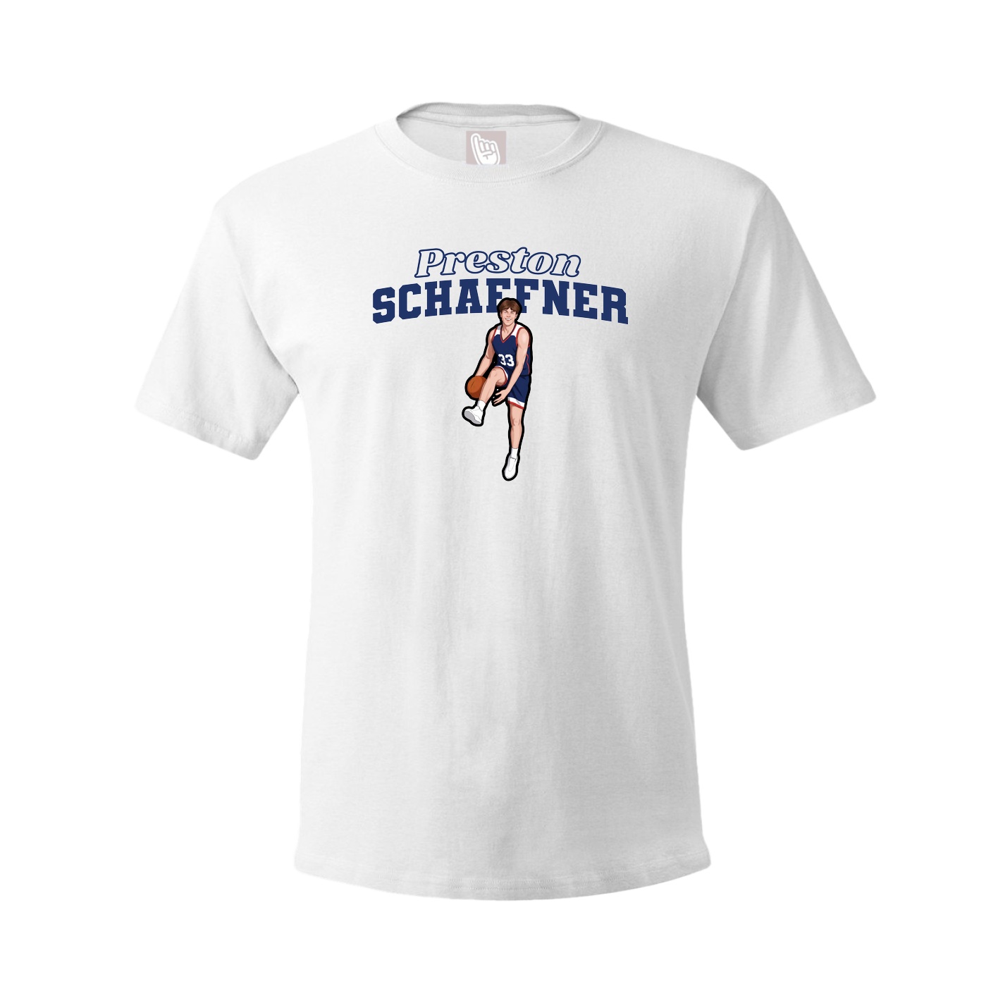 Youth Tee — Name Arch in White