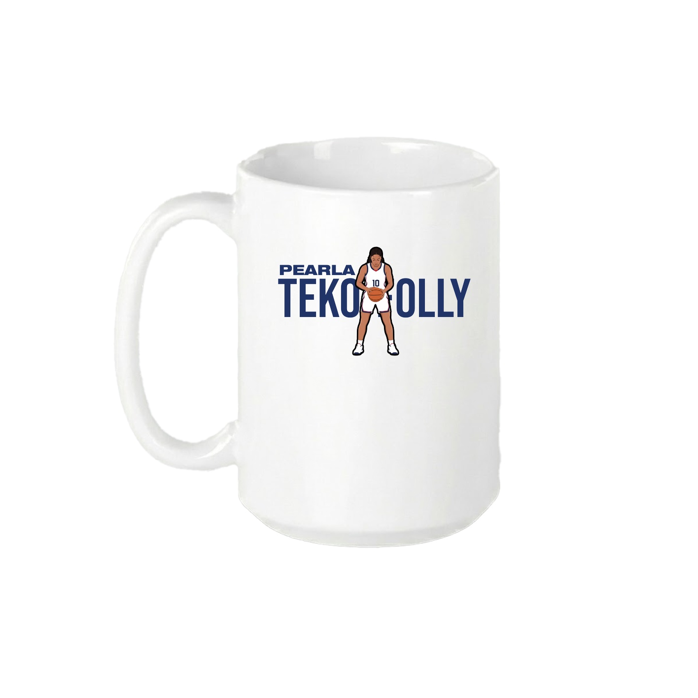 15oz Coffee Mug — Player Name in White
