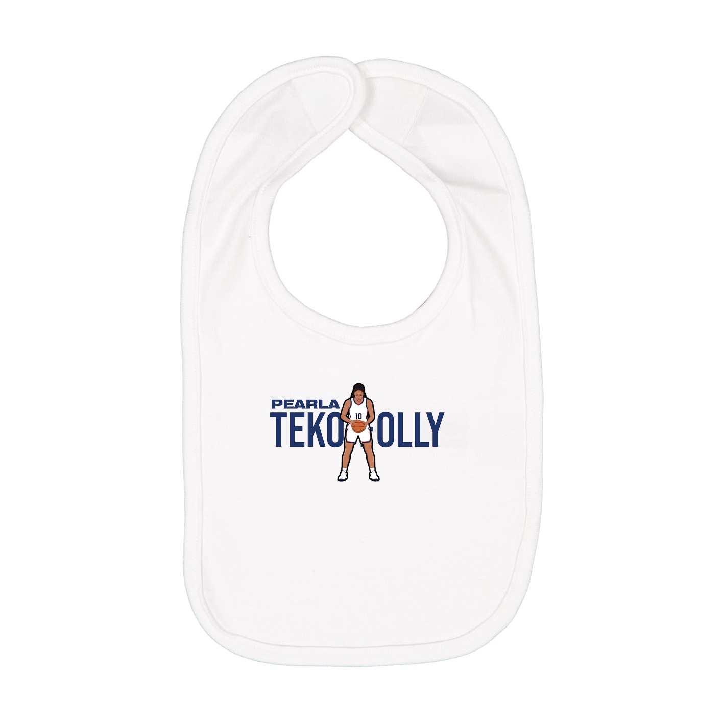 Infant Bib — Player Name in White