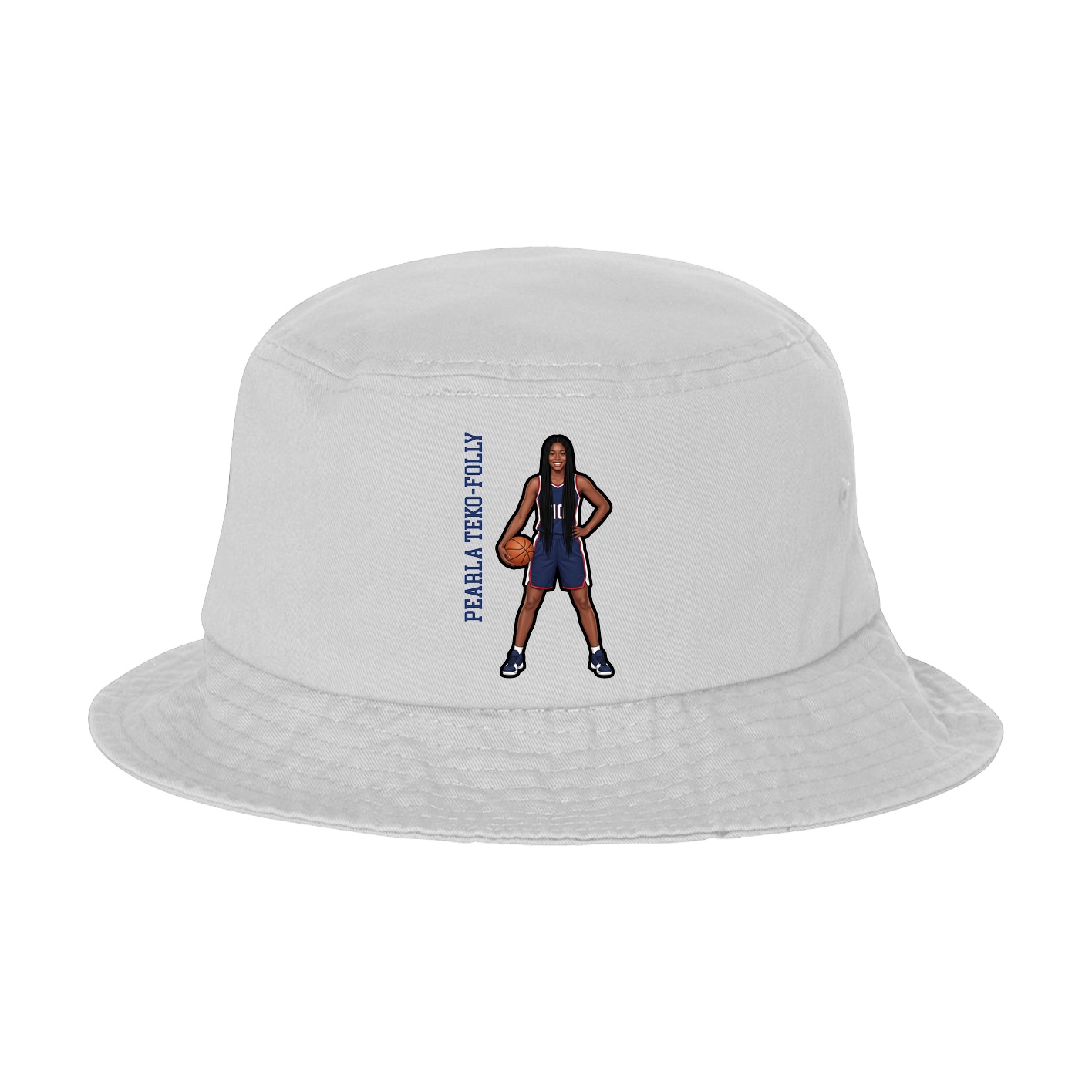 Bucket Cap — Name Vertical in White