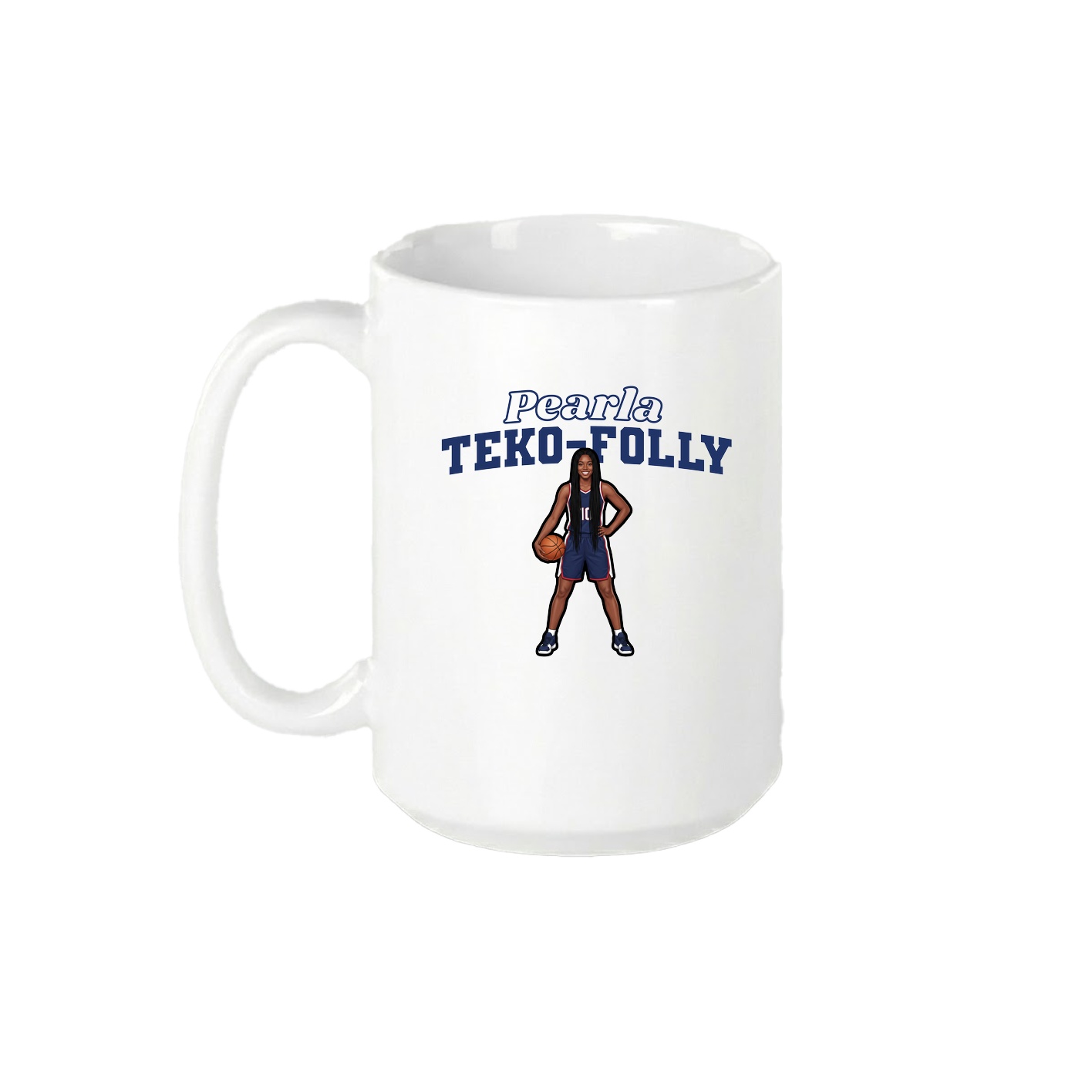 15oz Coffee Mug — Name Arch in White
