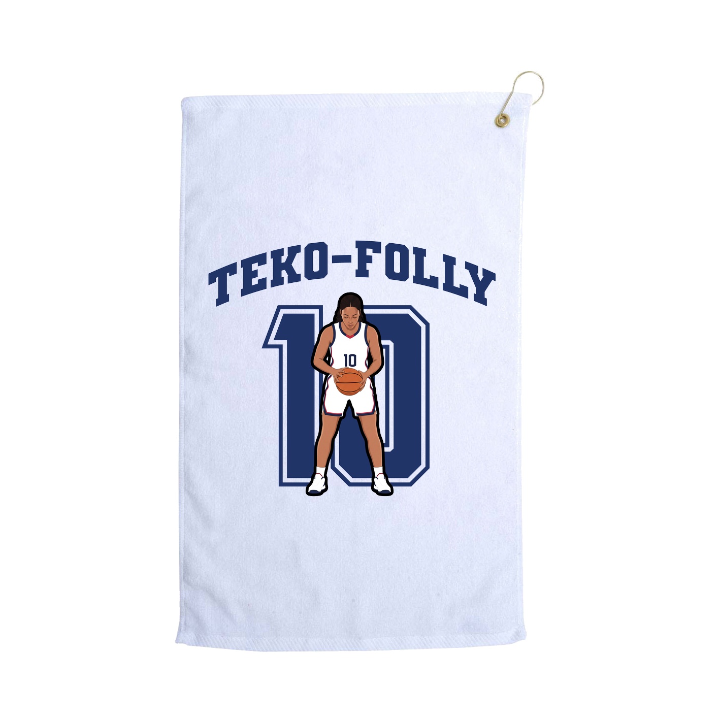 Golf Towel — Number in White