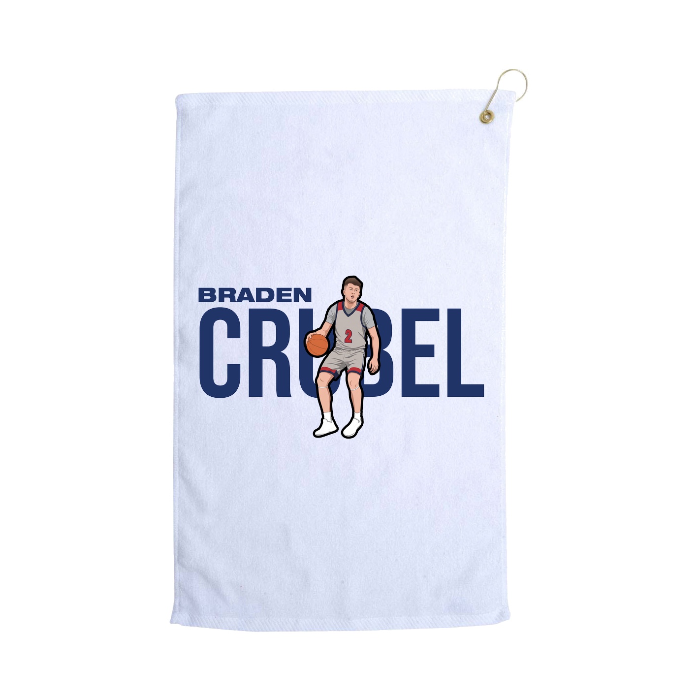 Golf Towel — Player Name in White